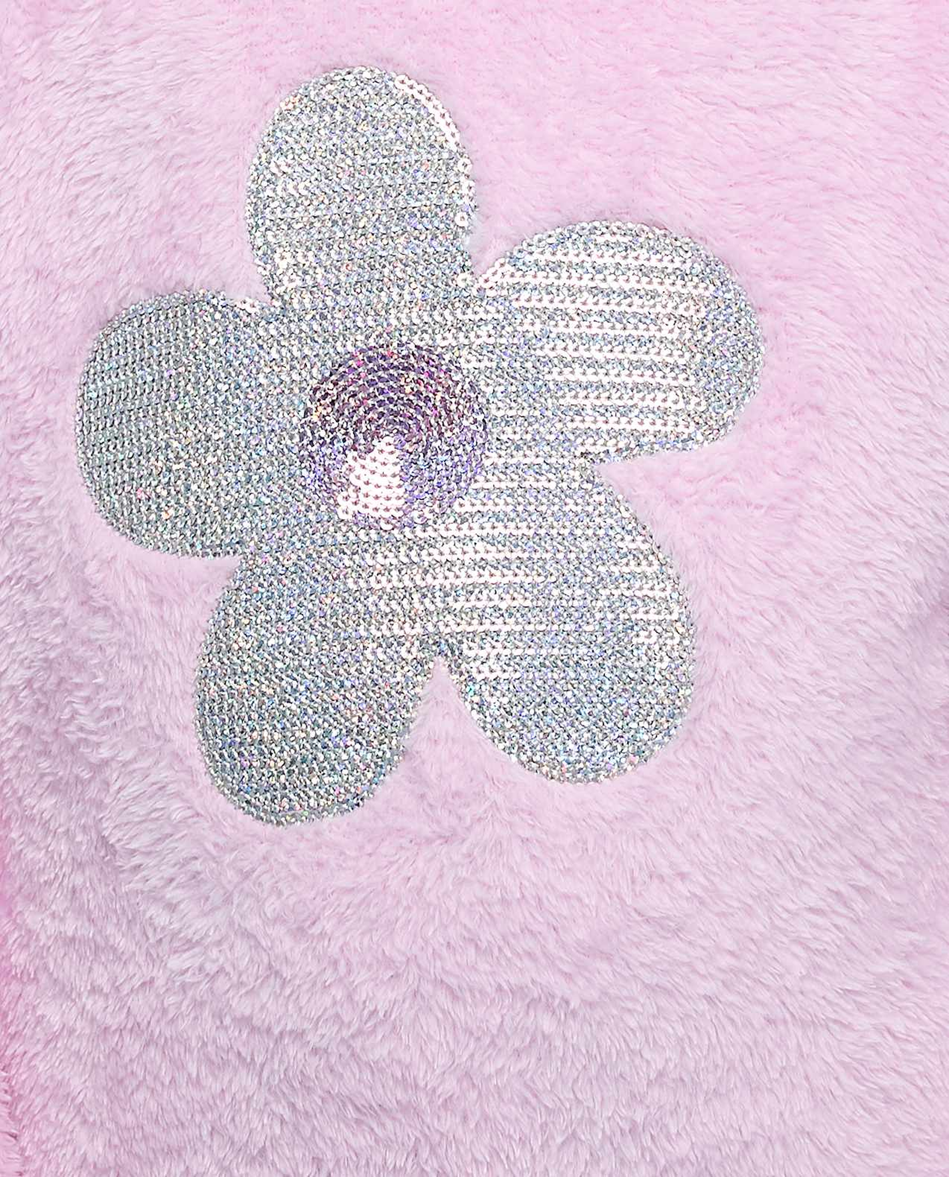 Sequined Sweatshirt with Crew Neck and Long Sleeves