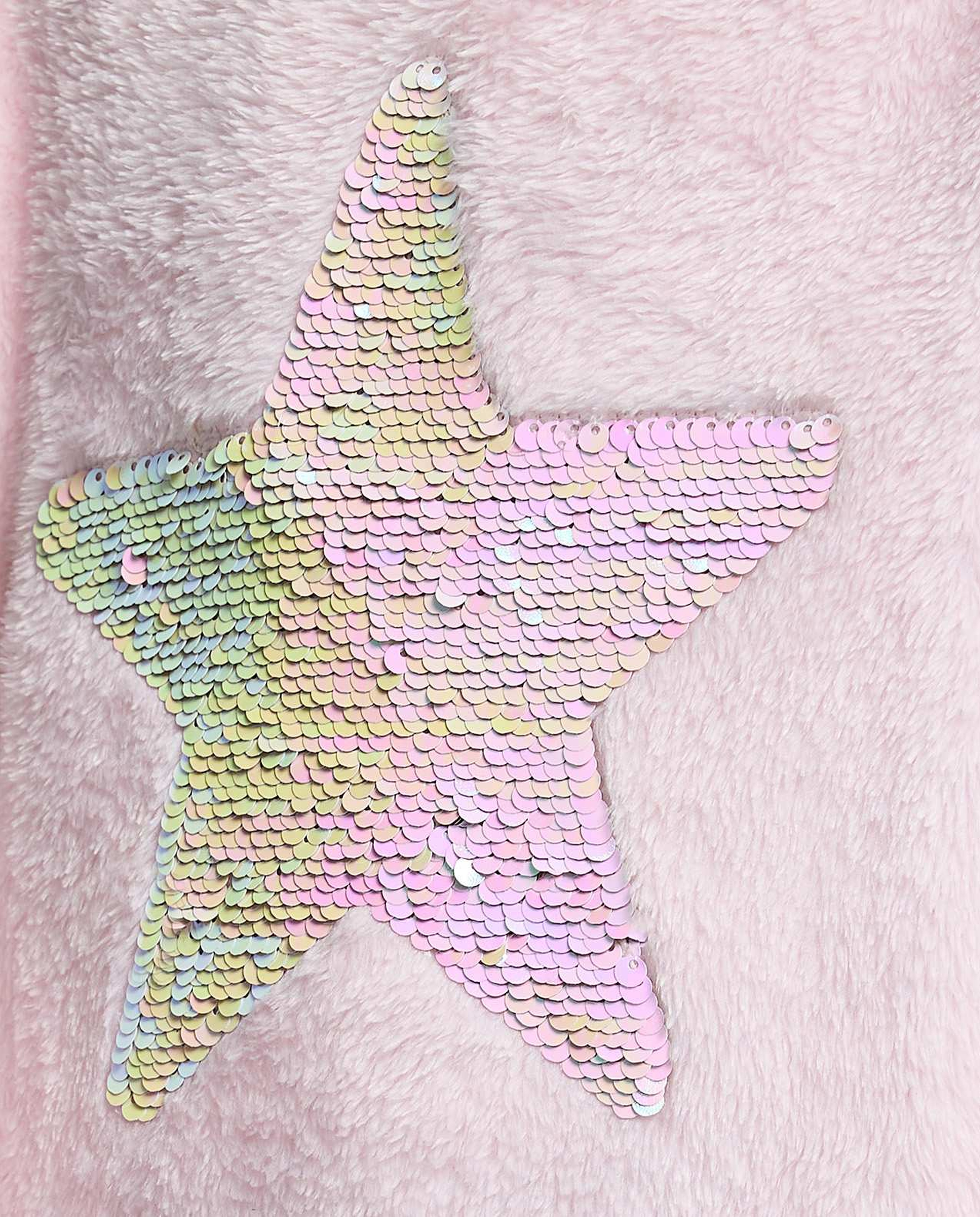 Sequined Sweatshirt with Crew Neck and Long Sleeves