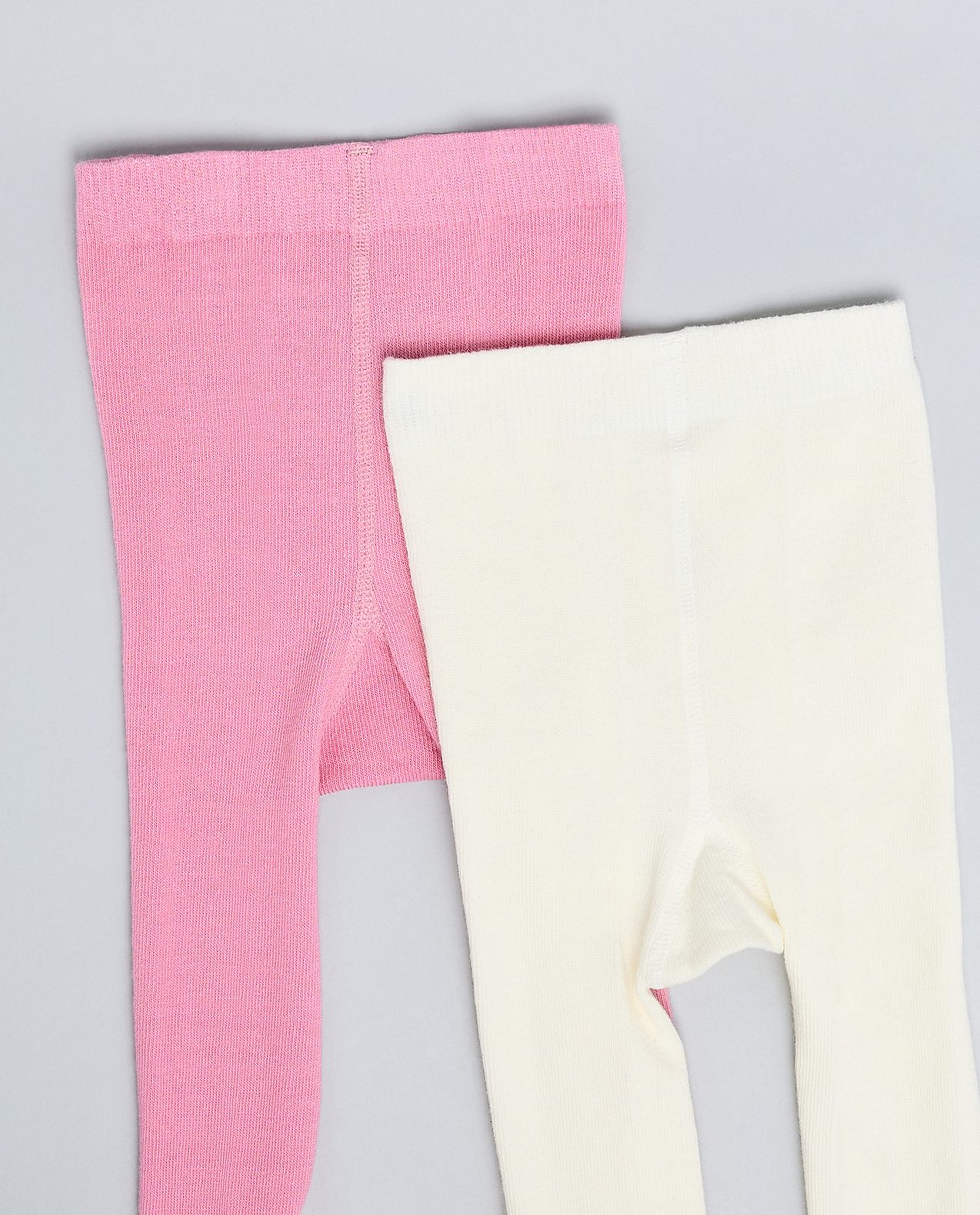 2 Pack Solid Footed Stockings