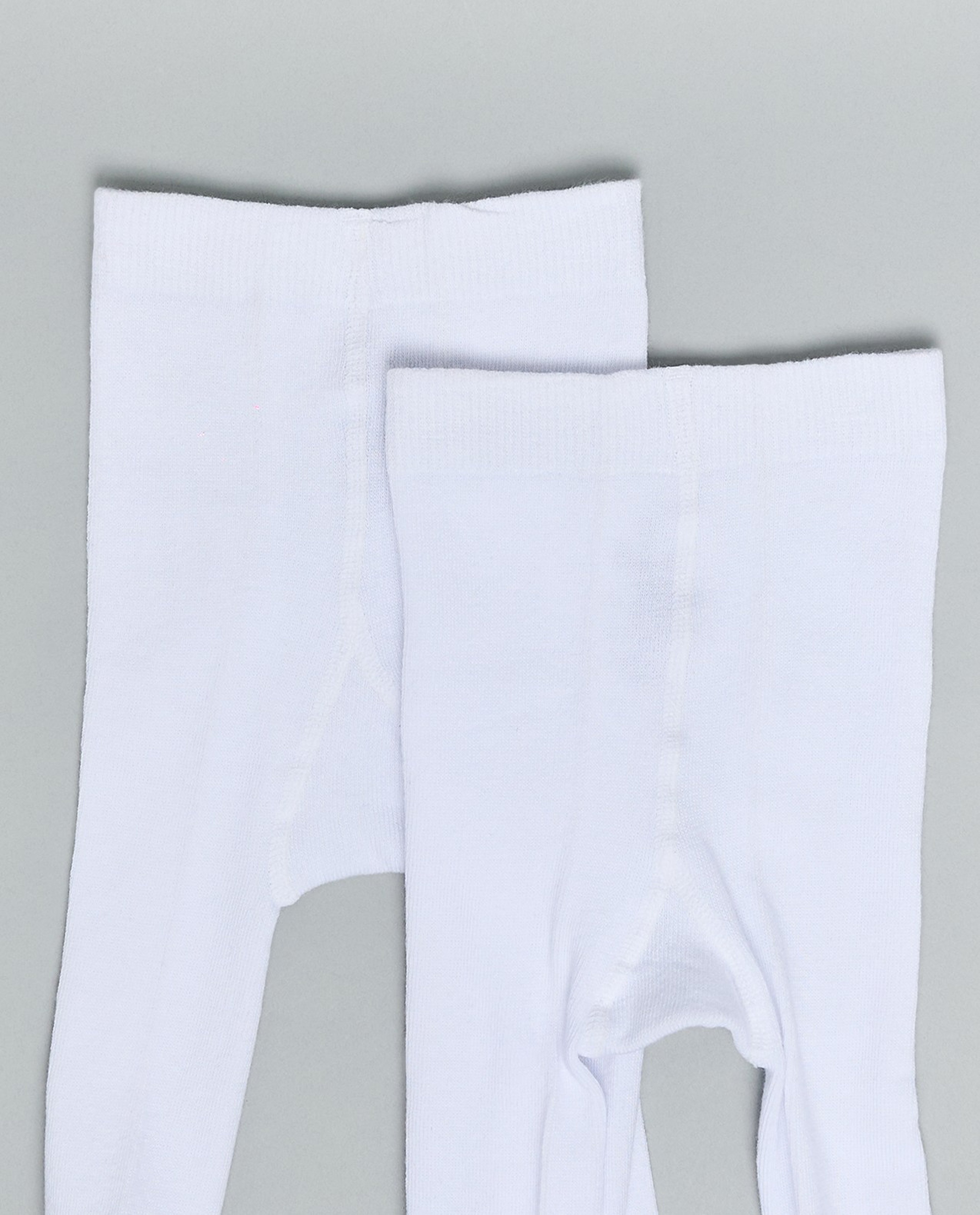 2 Pack Solid Footed Stockings