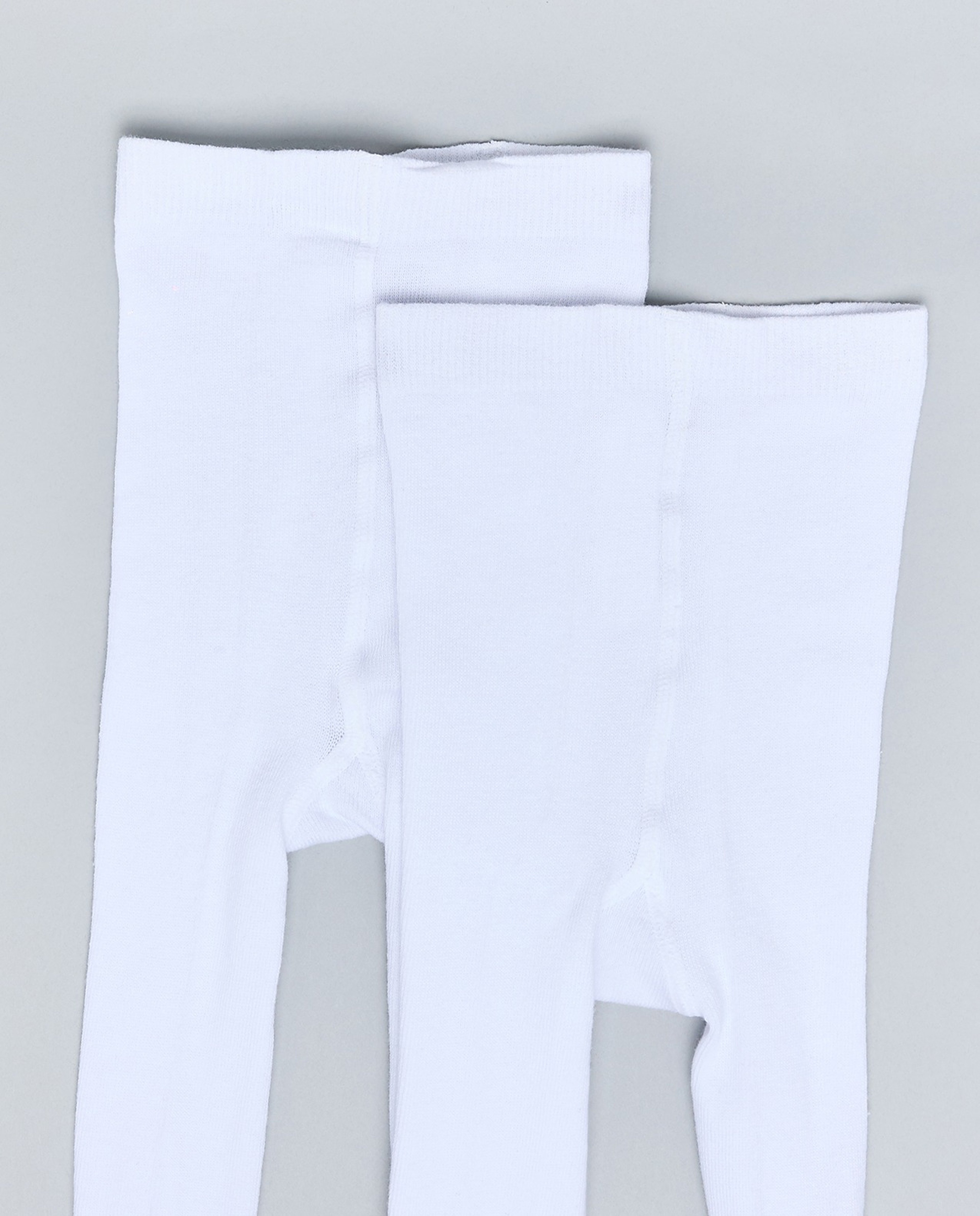 2 Pack Solid Footed Stockings