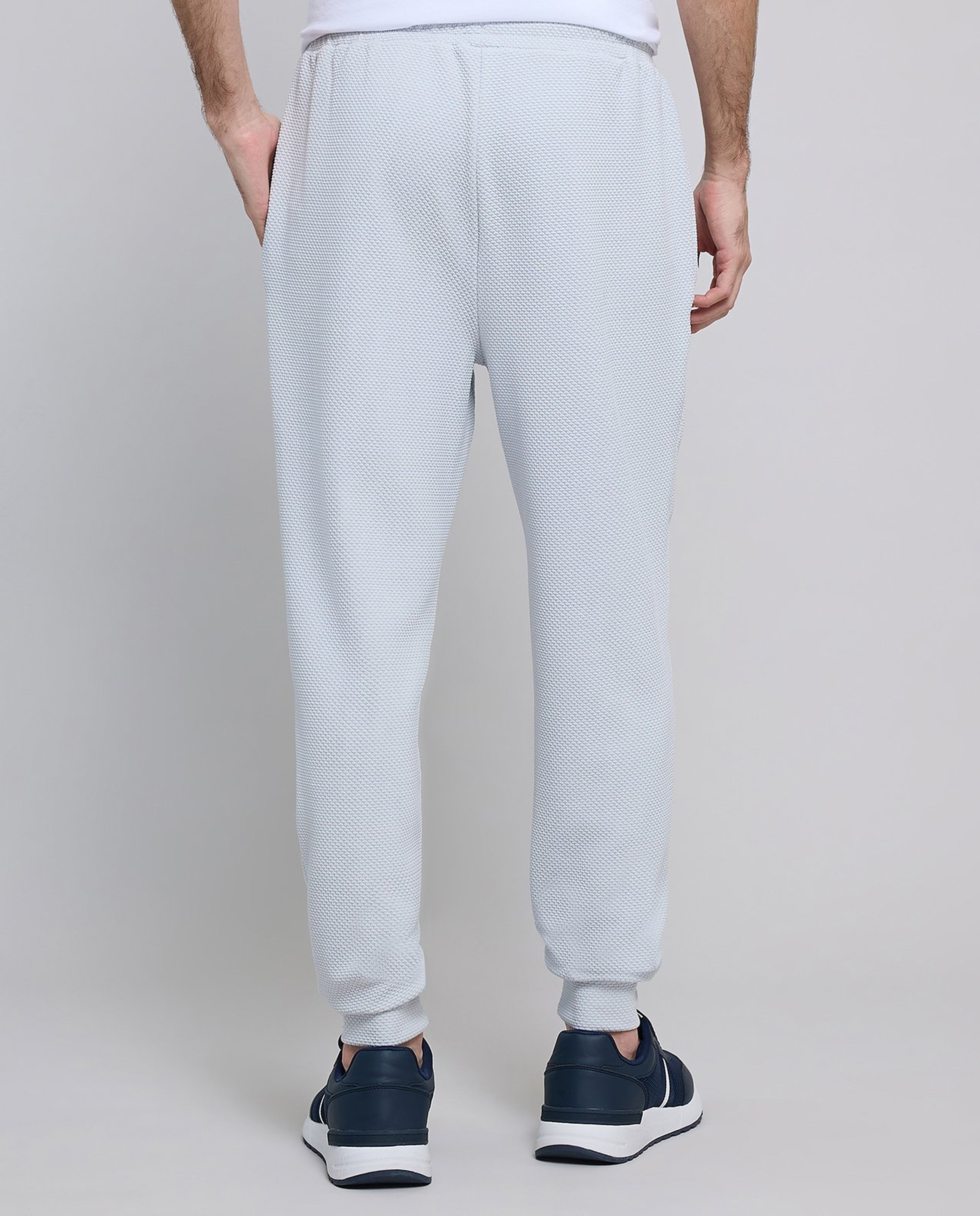 Textured Active Joggers with Drawstring Waist