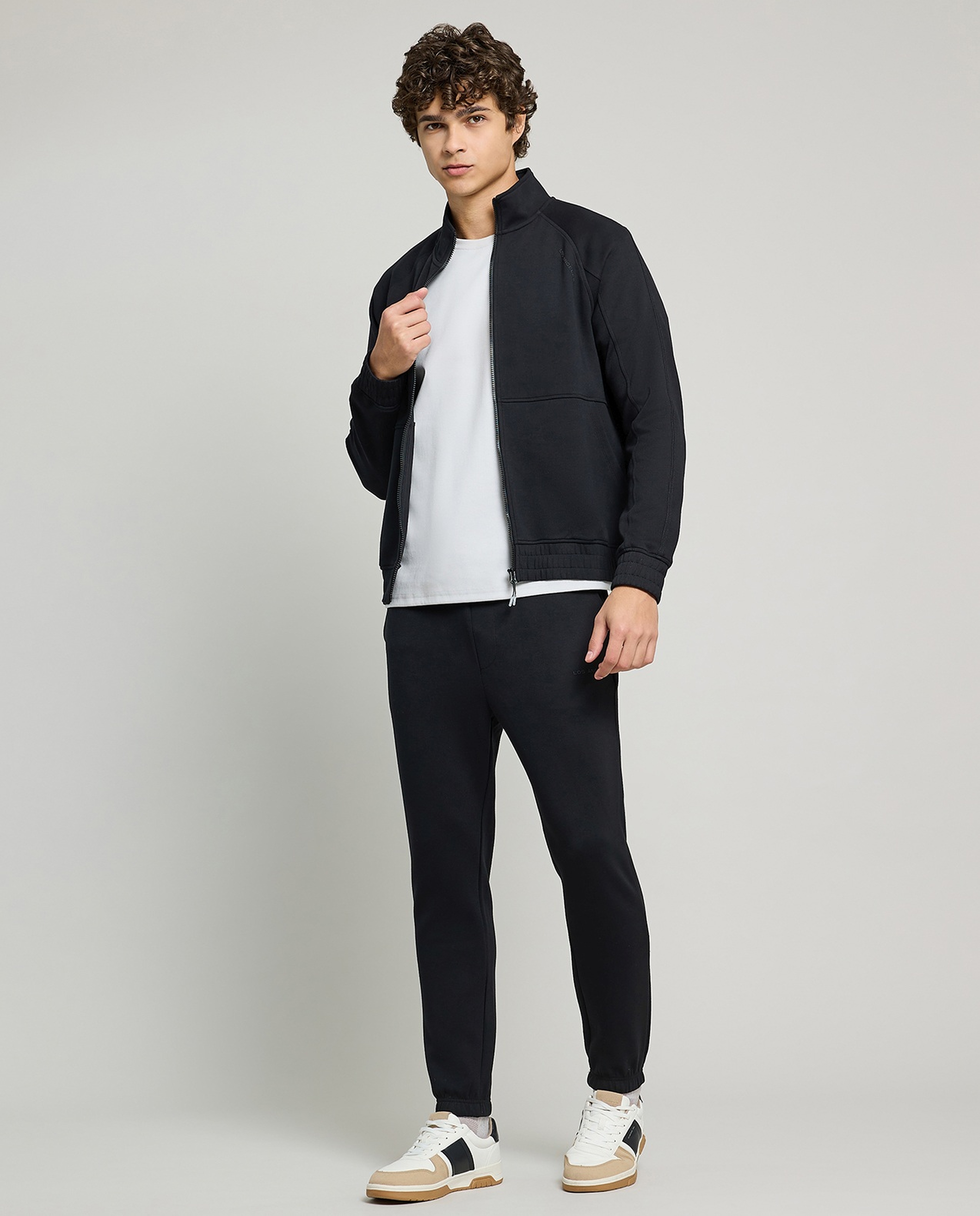 Solid Jacket with Zipper Closure