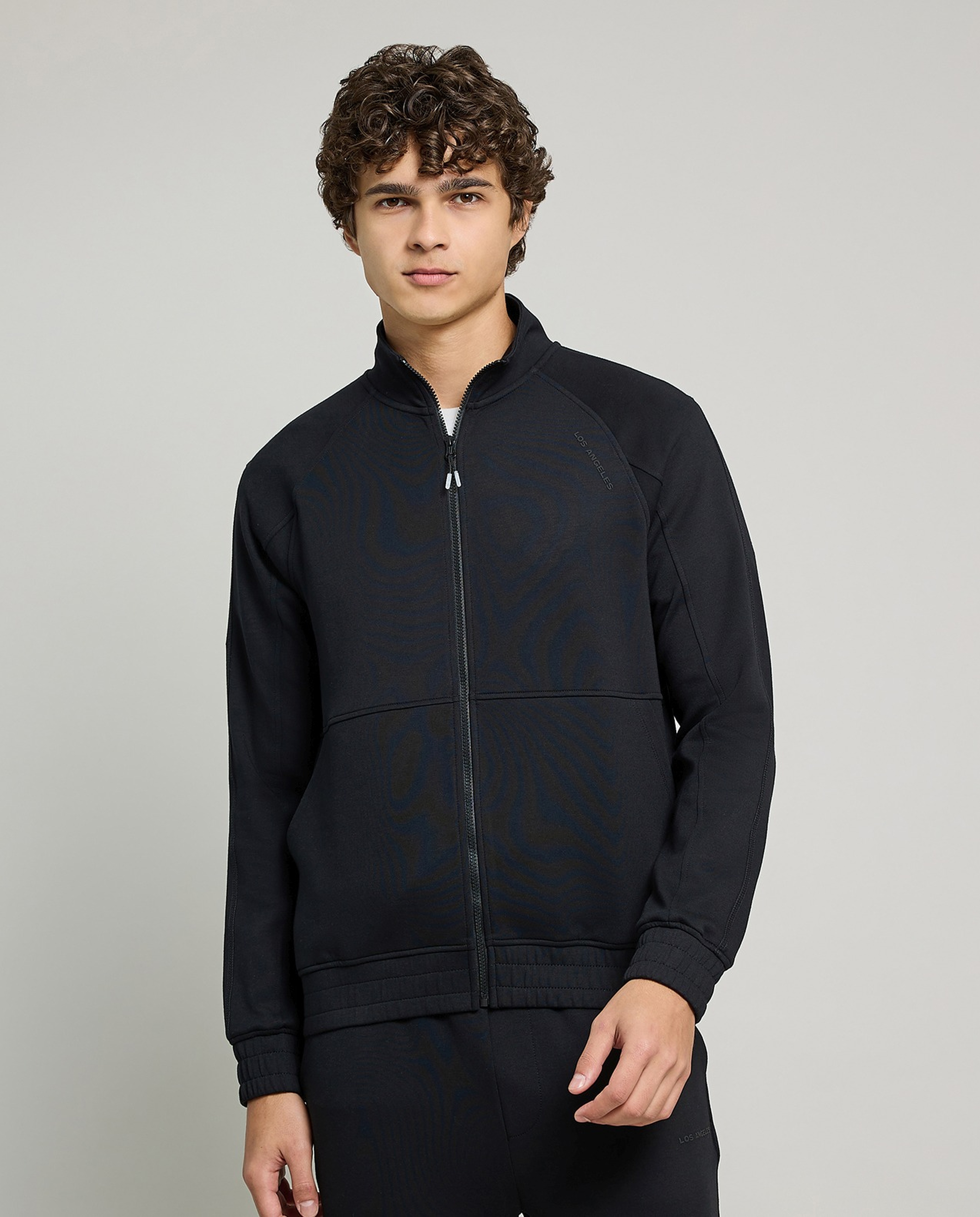 Solid Jacket with Zipper Closure