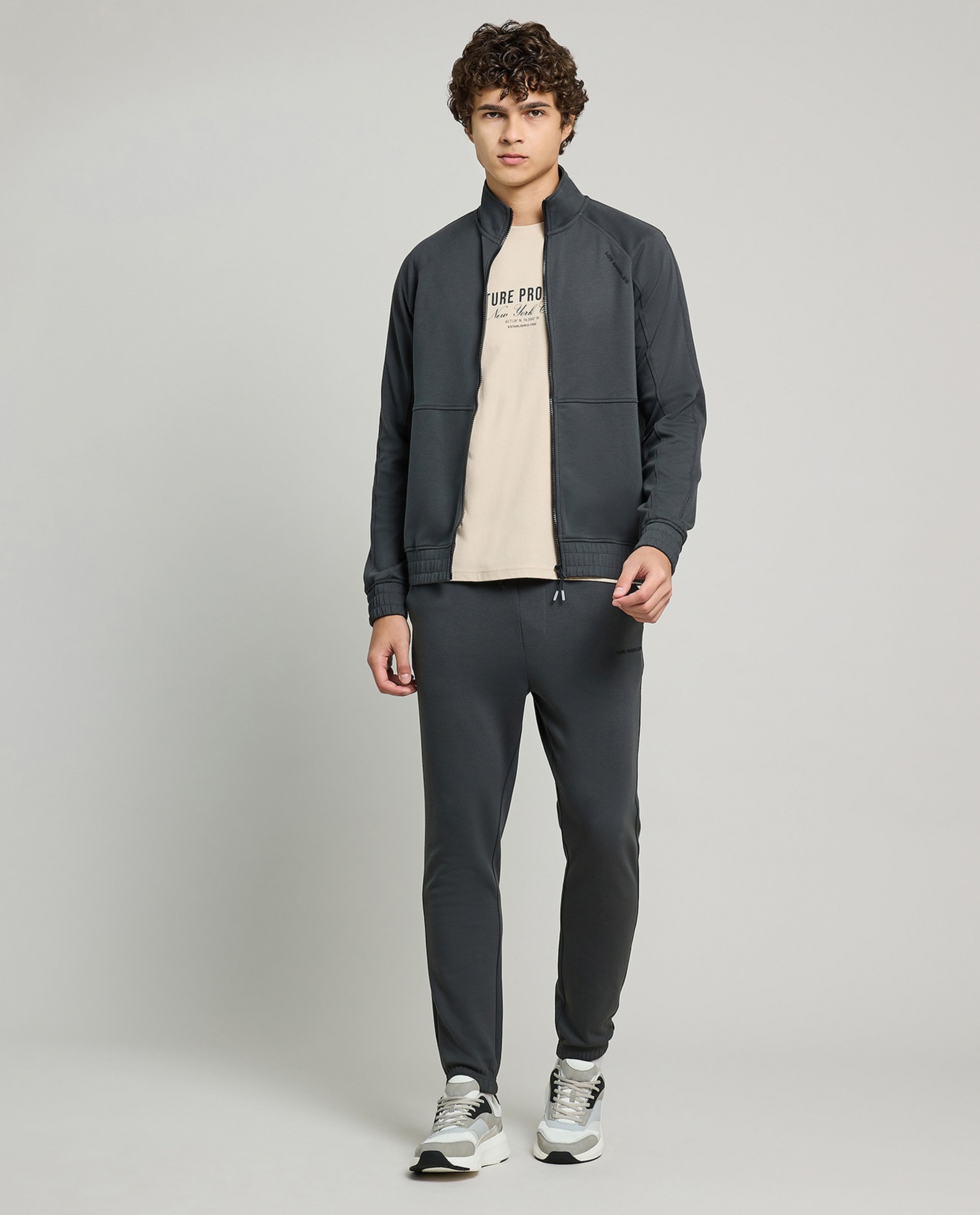 Solid Jacket with Zipper Closure