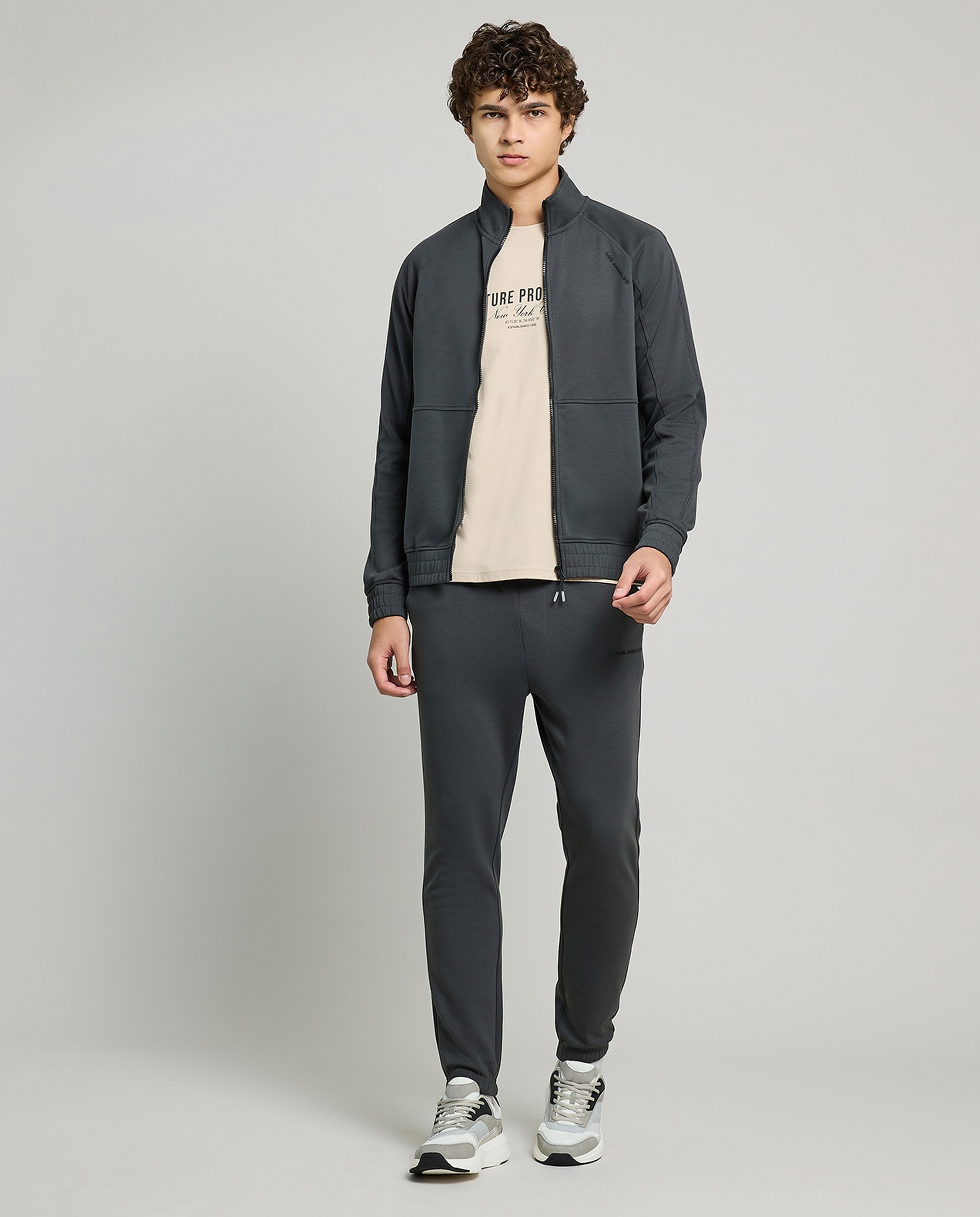 Solid Jacket with Zipper Closure