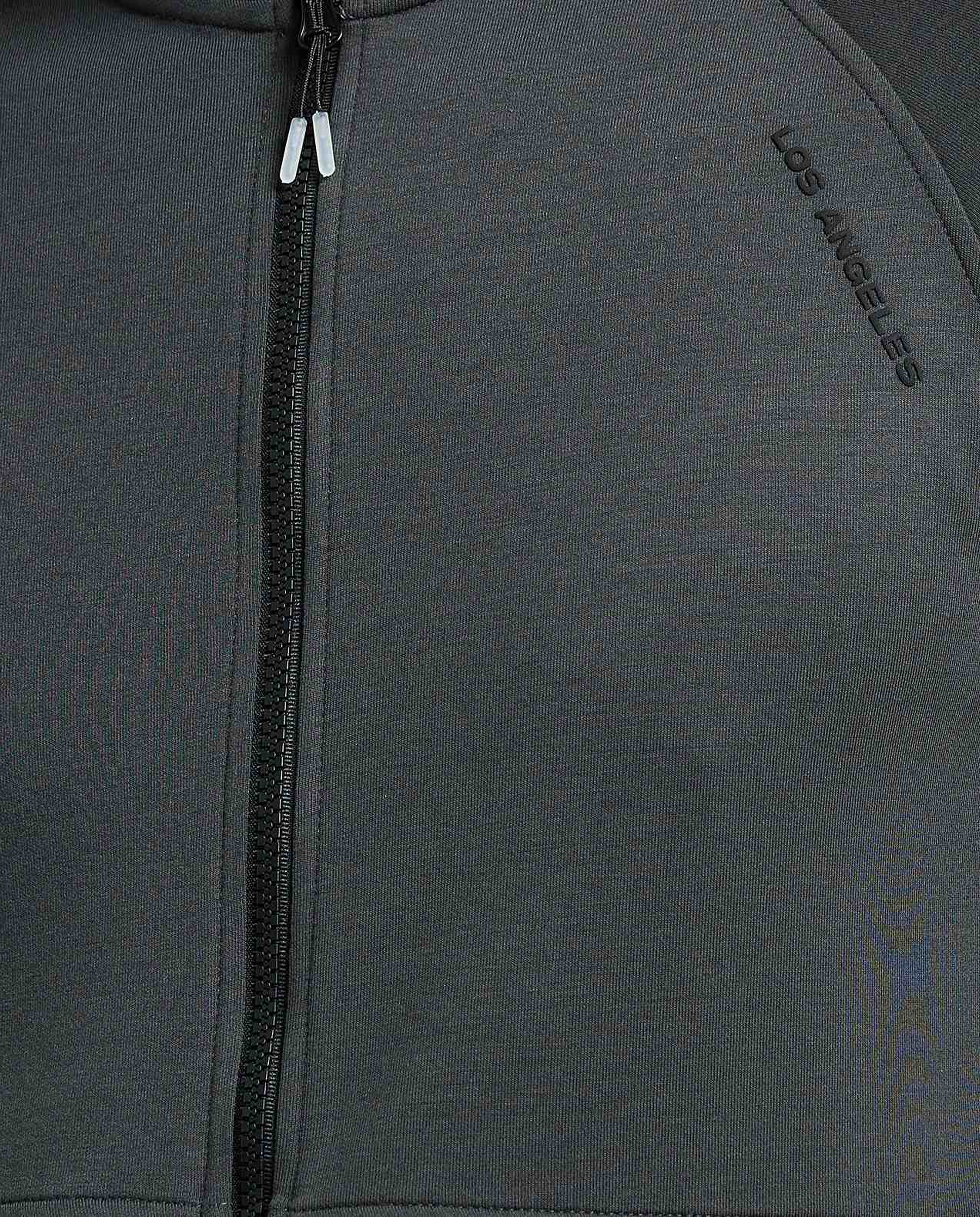 Solid Jacket with Zipper Closure
