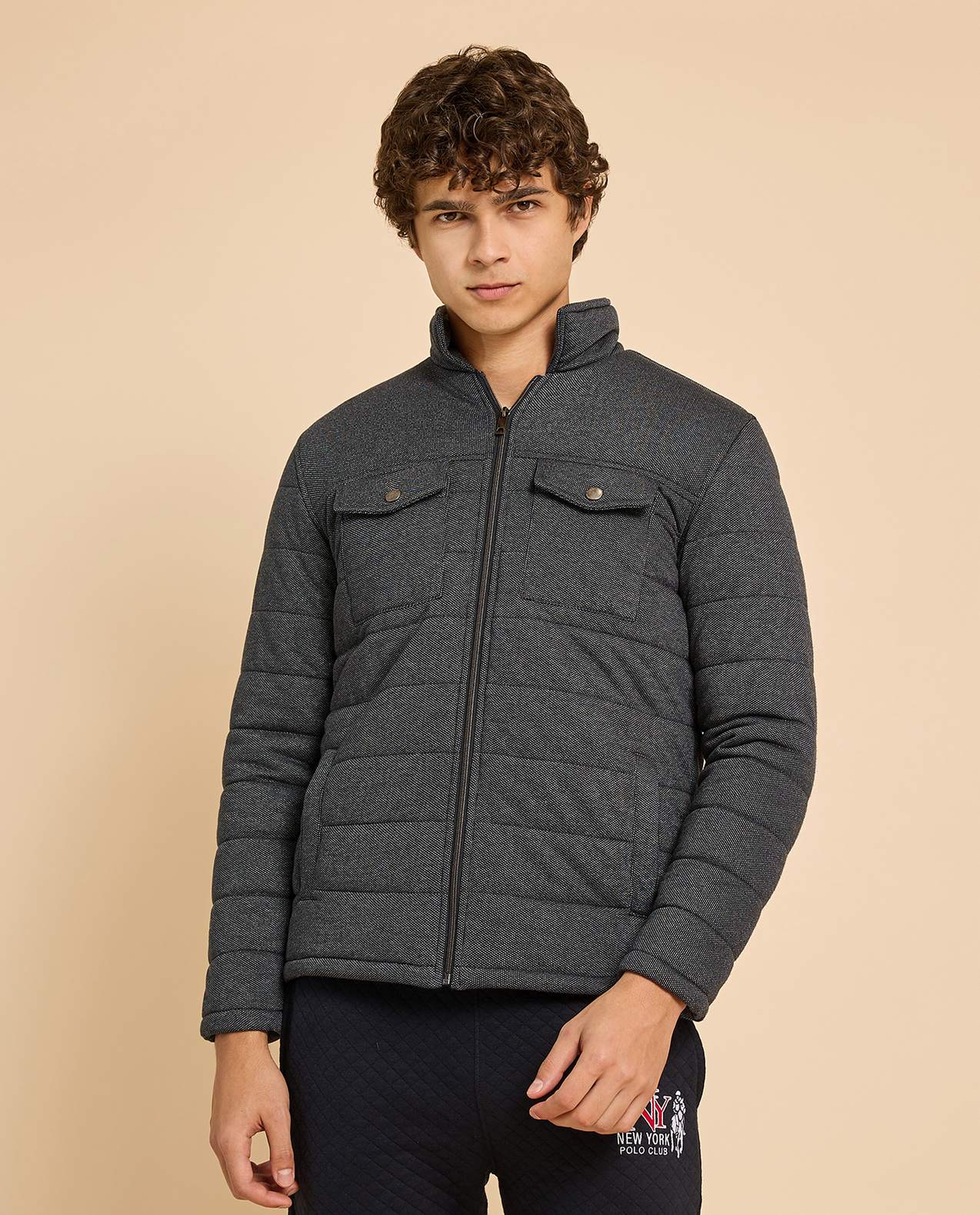 Quilted Jacket with Zipper Closure