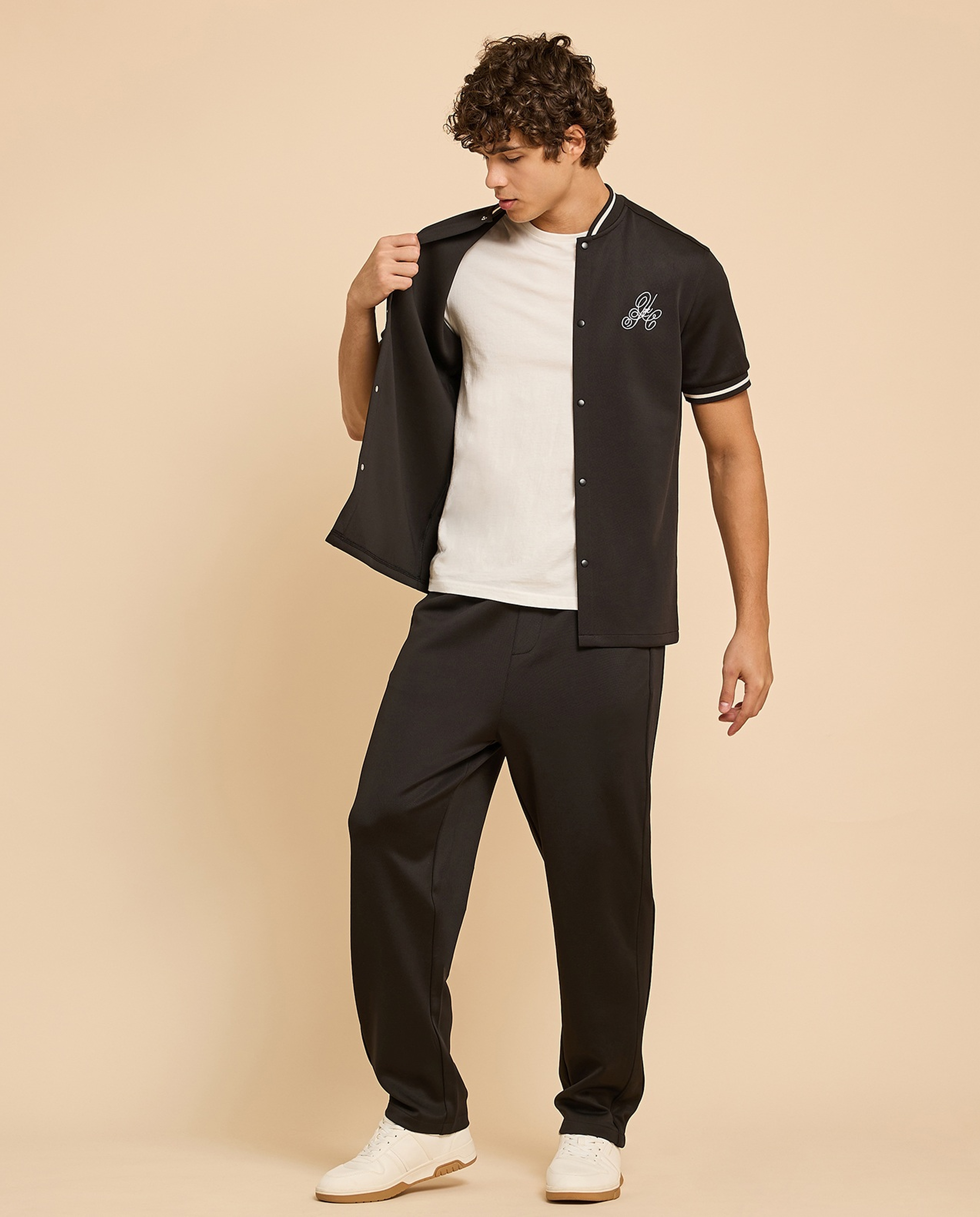 Solid Knitted Pants with Drawstring Waist