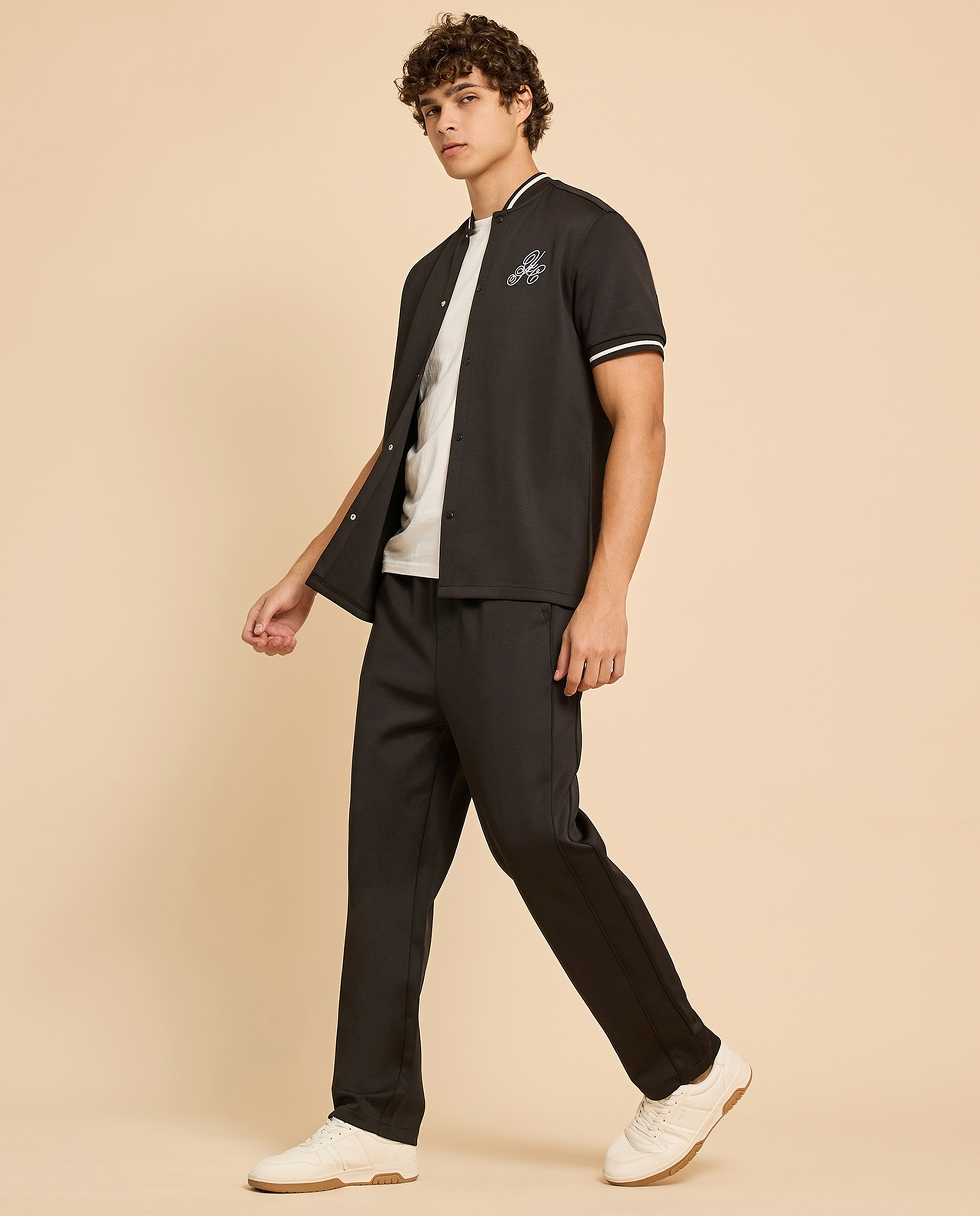 Solid Knitted Pants with Drawstring Waist