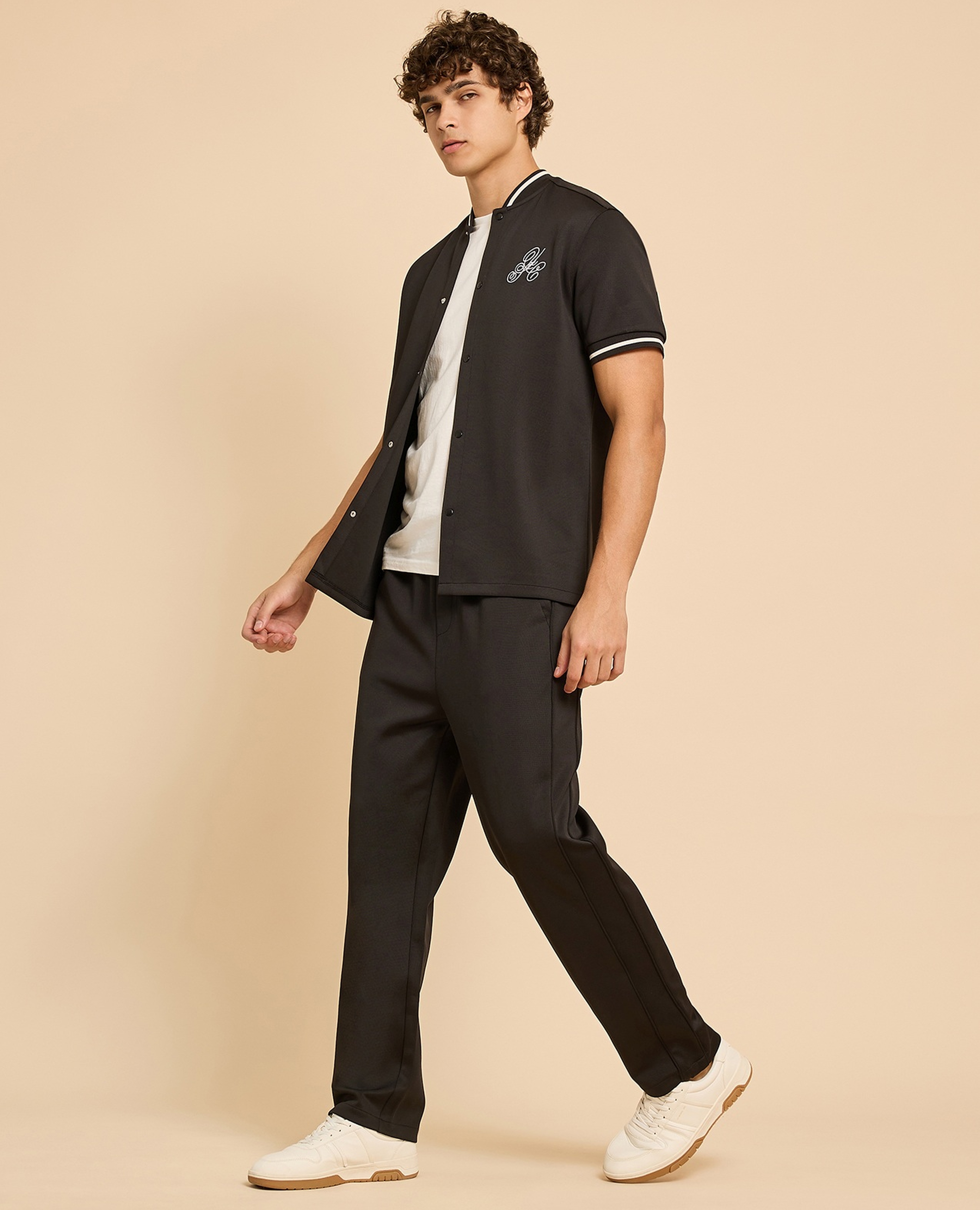 Solid Knitted Pants with Drawstring Waist