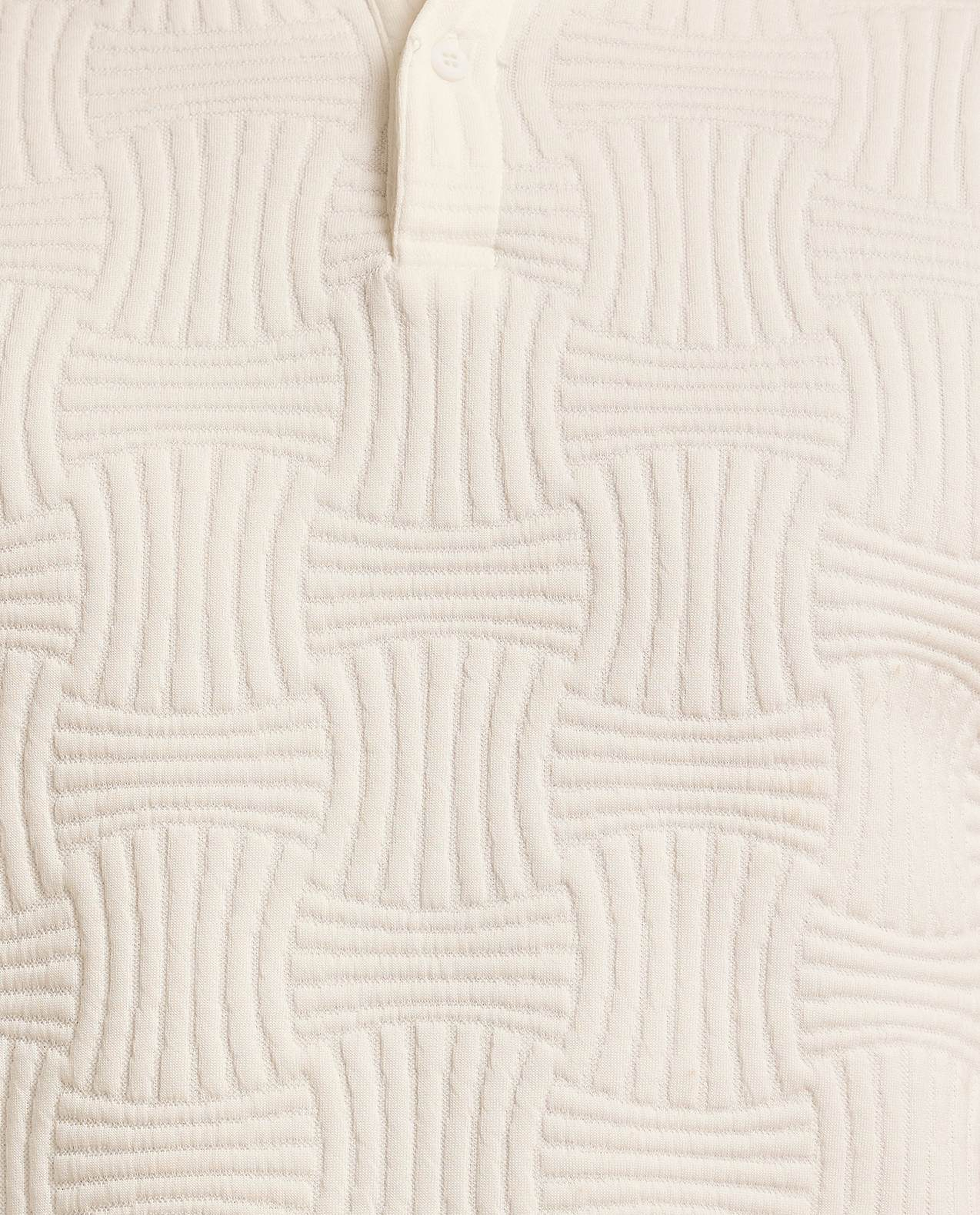 Textured Polo T-Shirt with Short Sleeves