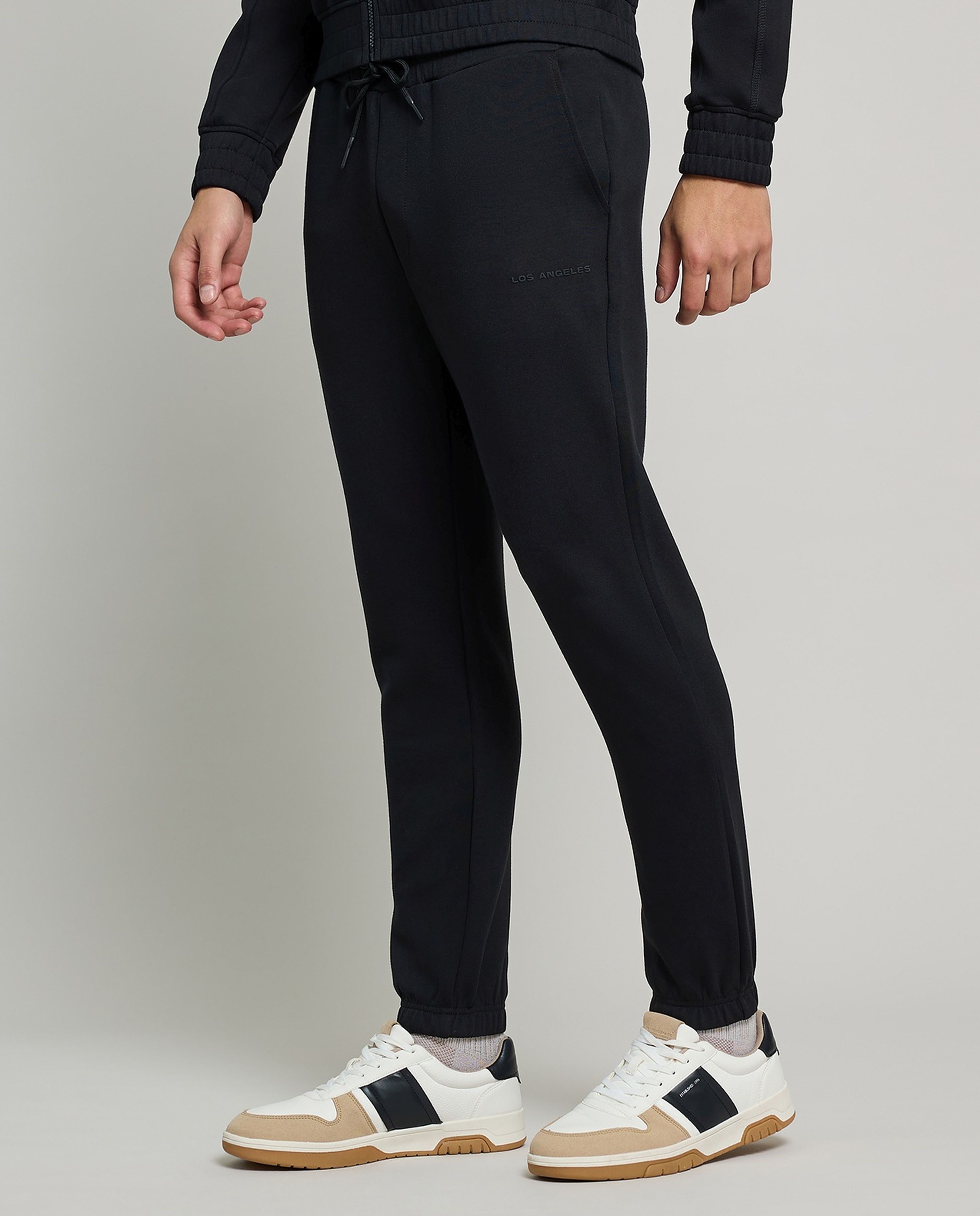 Solid Joggers with Drawstring Waist