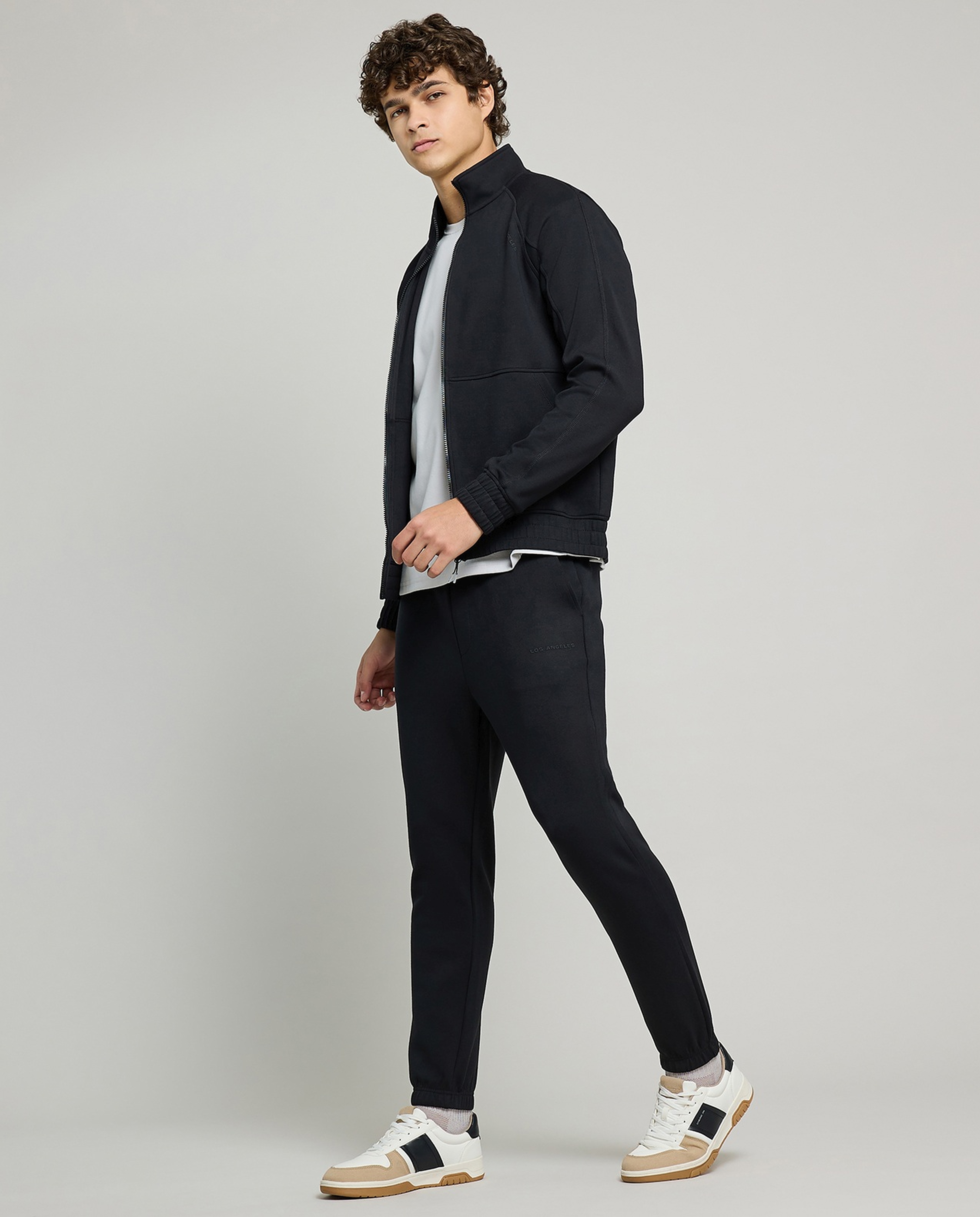 Solid Joggers with Drawstring Waist