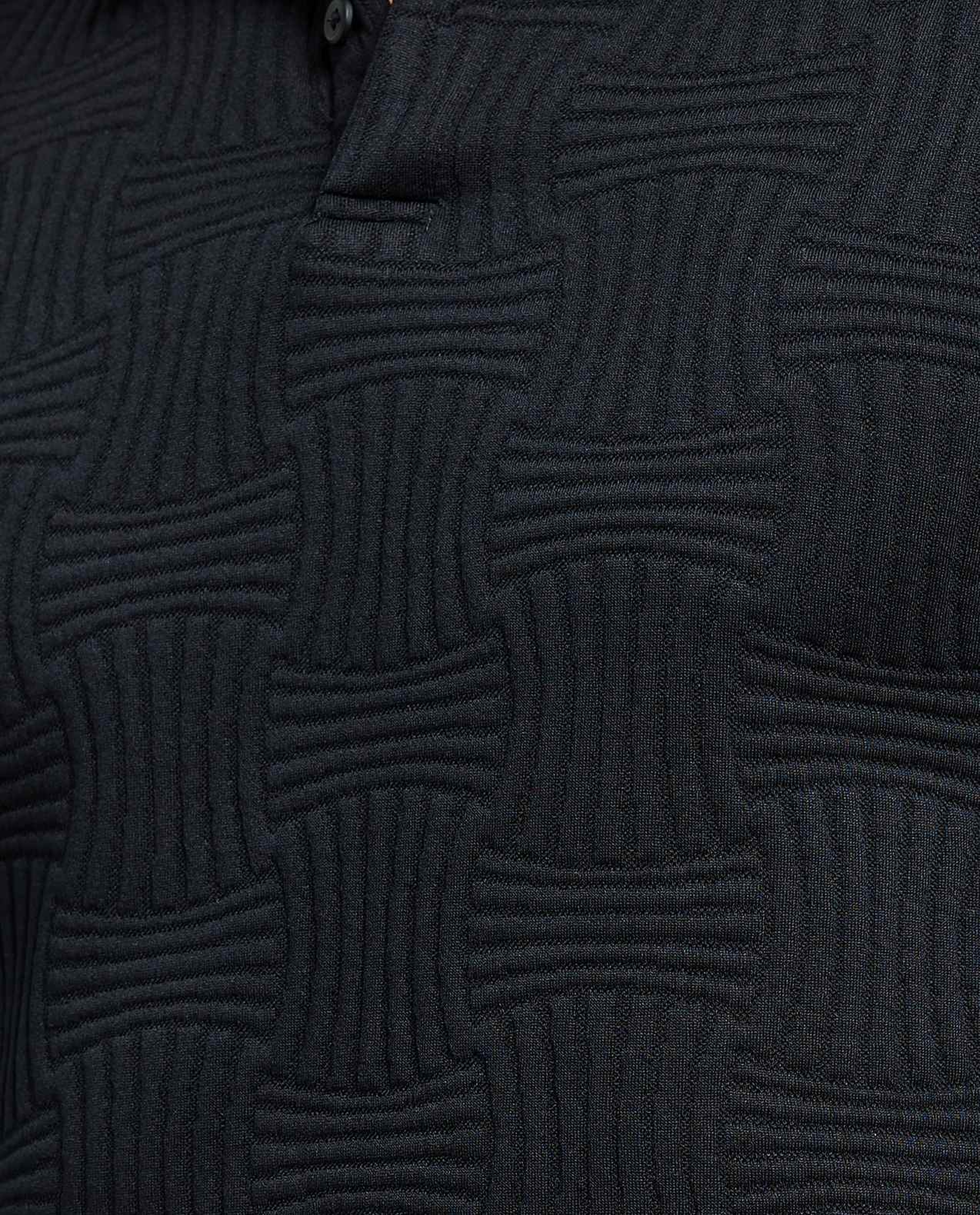 Textured Polo T-Shirt with Short Sleeves