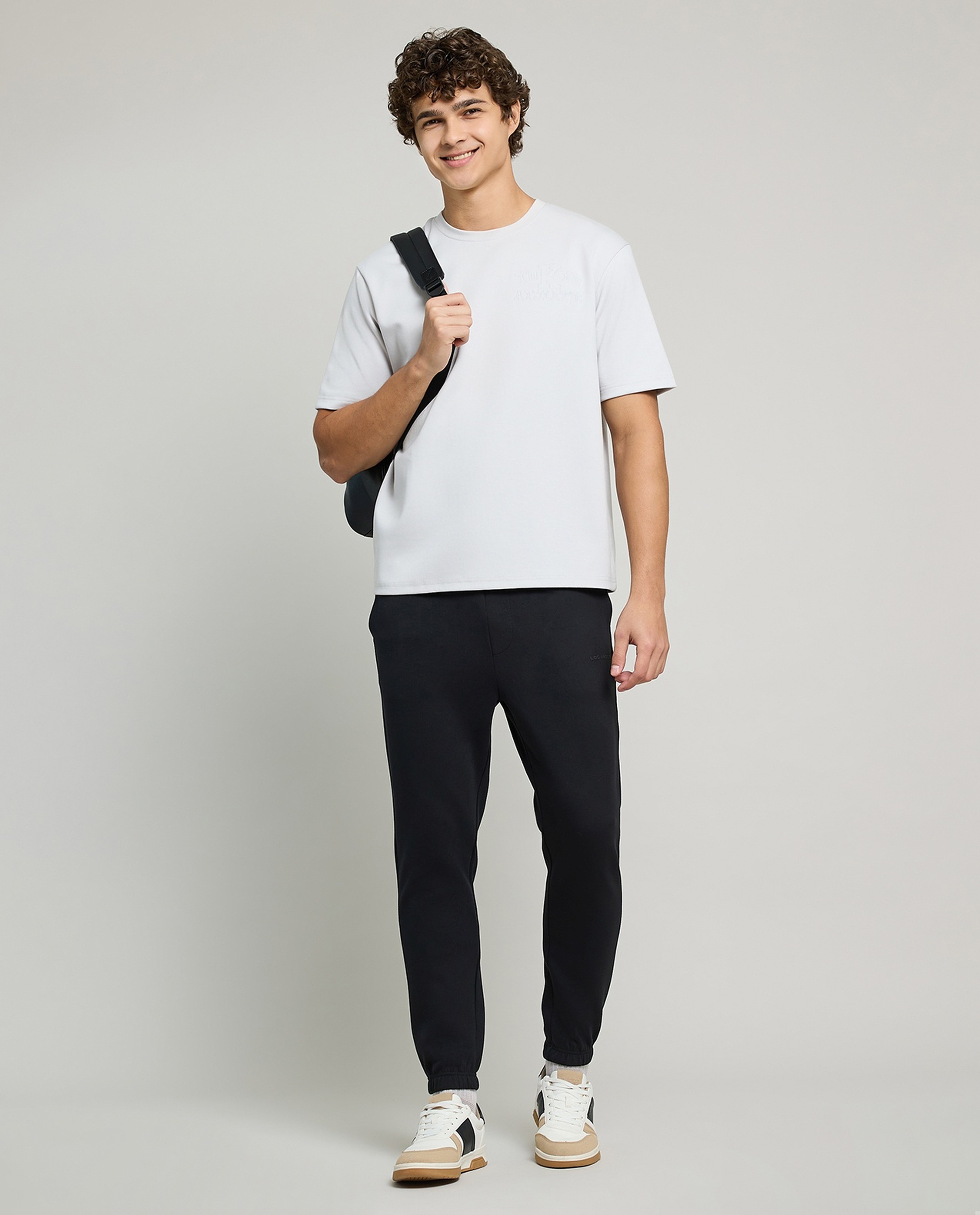 Solid T-Shirt with Crew Neck and Short Sleeves