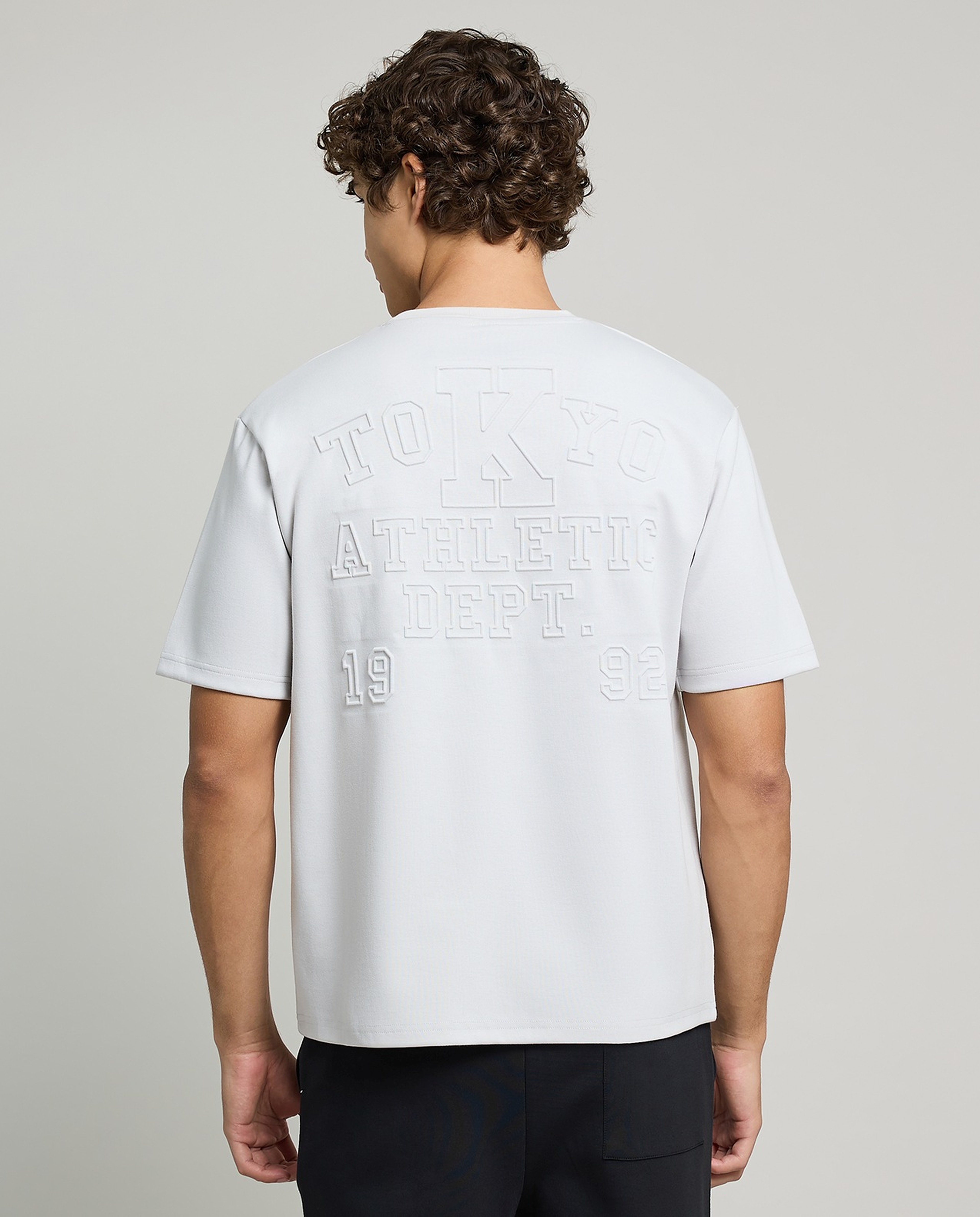 Solid T-Shirt with Crew Neck and Short Sleeves