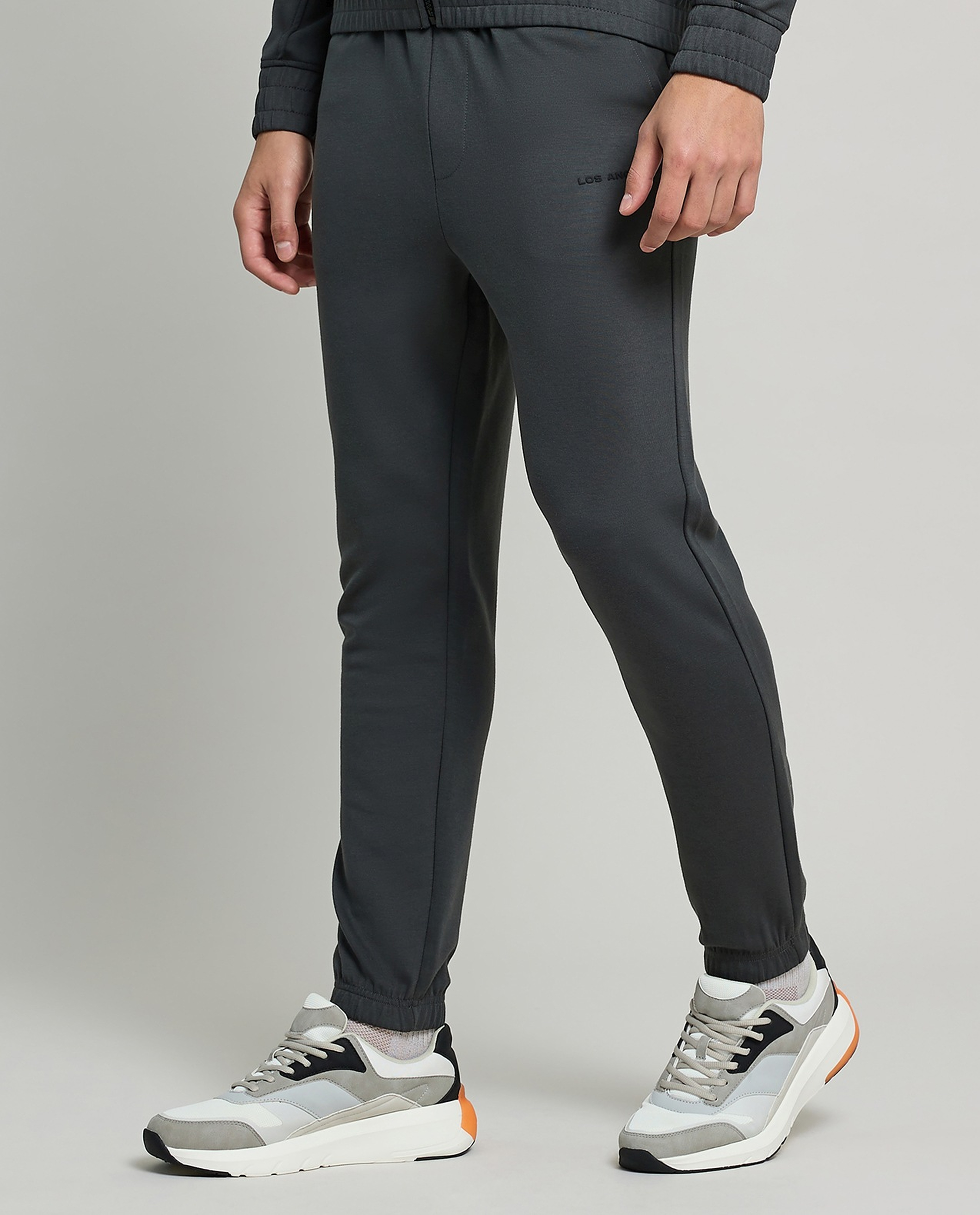 Solid Joggers with Drawstring Waist