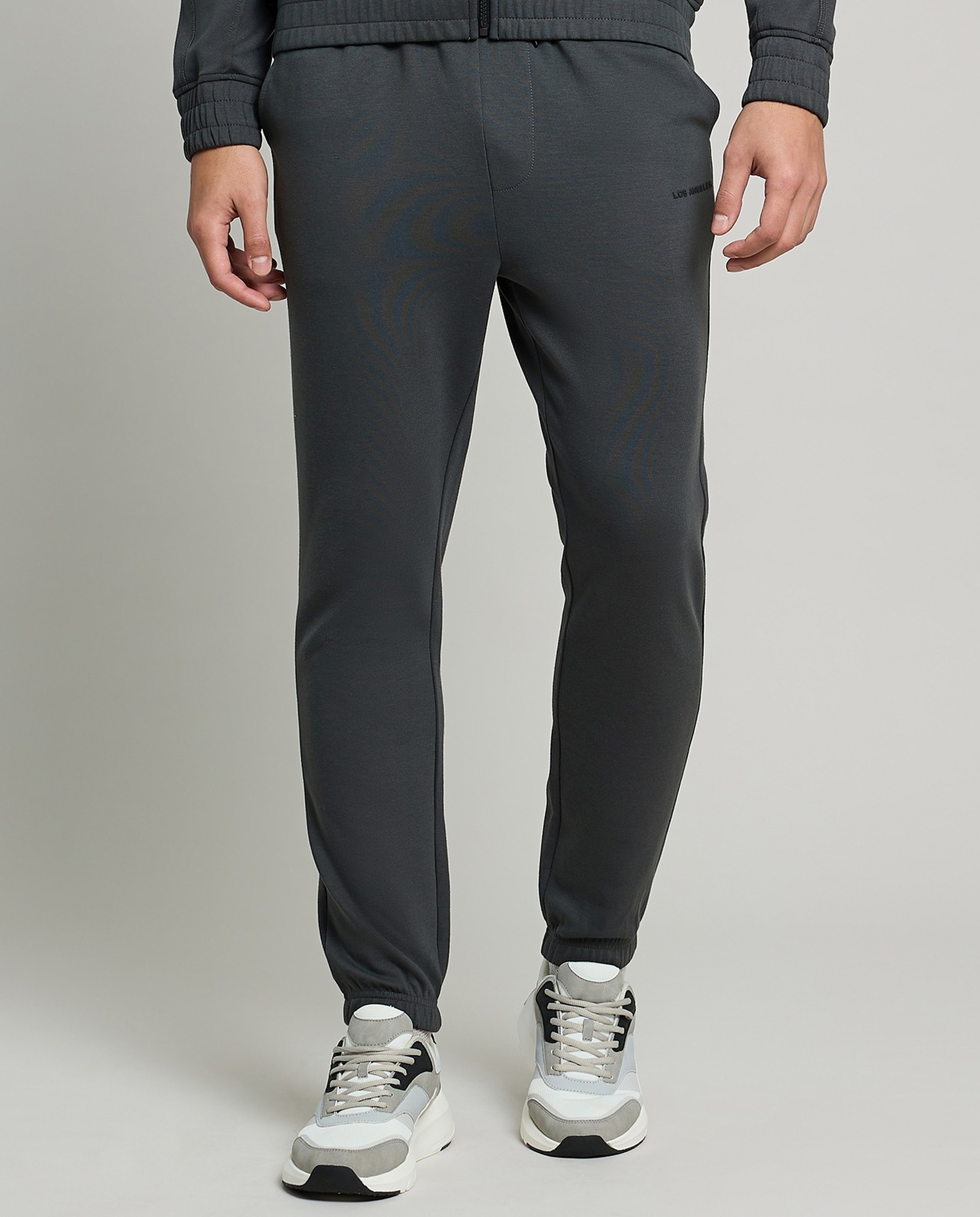 Solid Joggers with Drawstring Waist