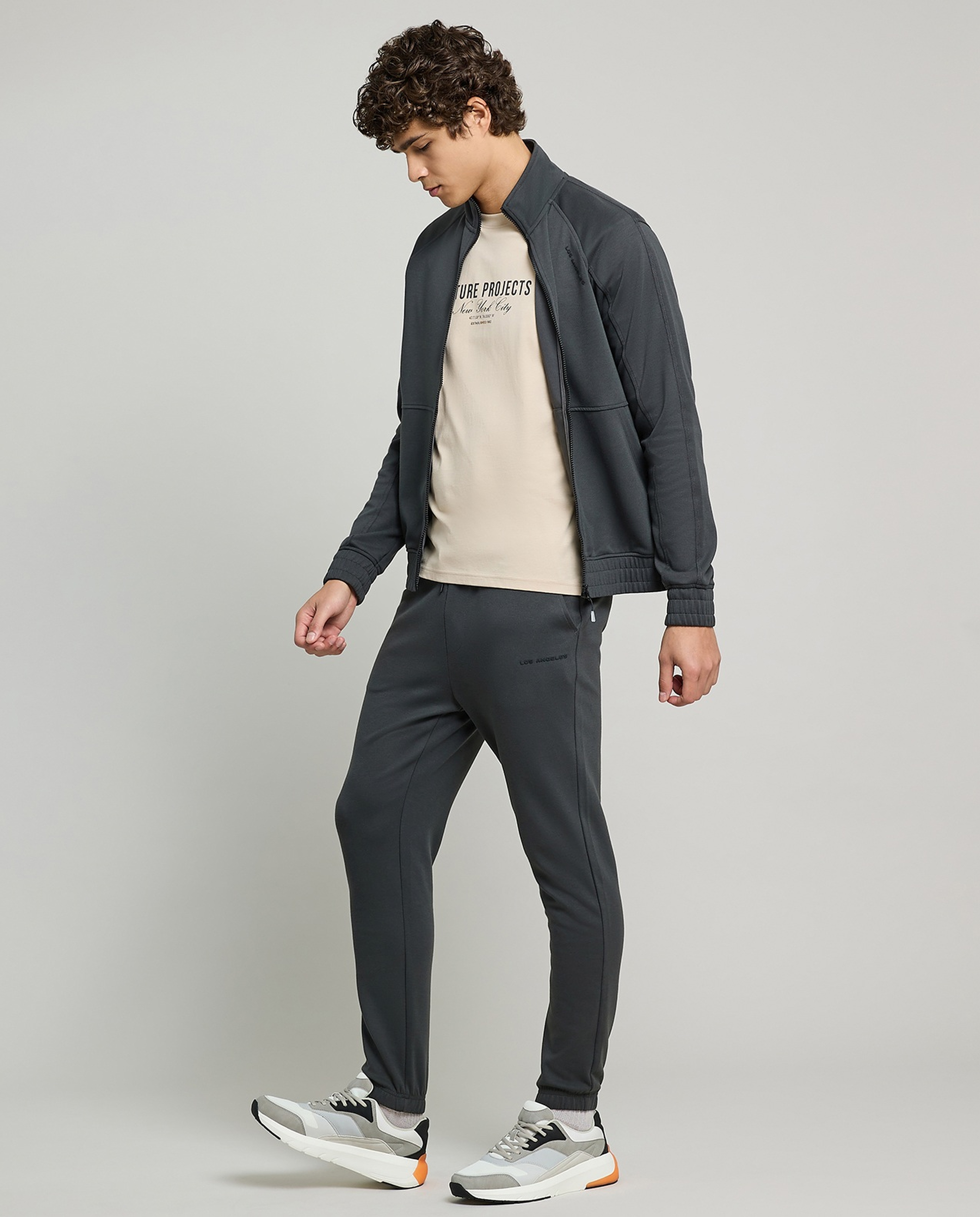 Solid Joggers with Drawstring Waist