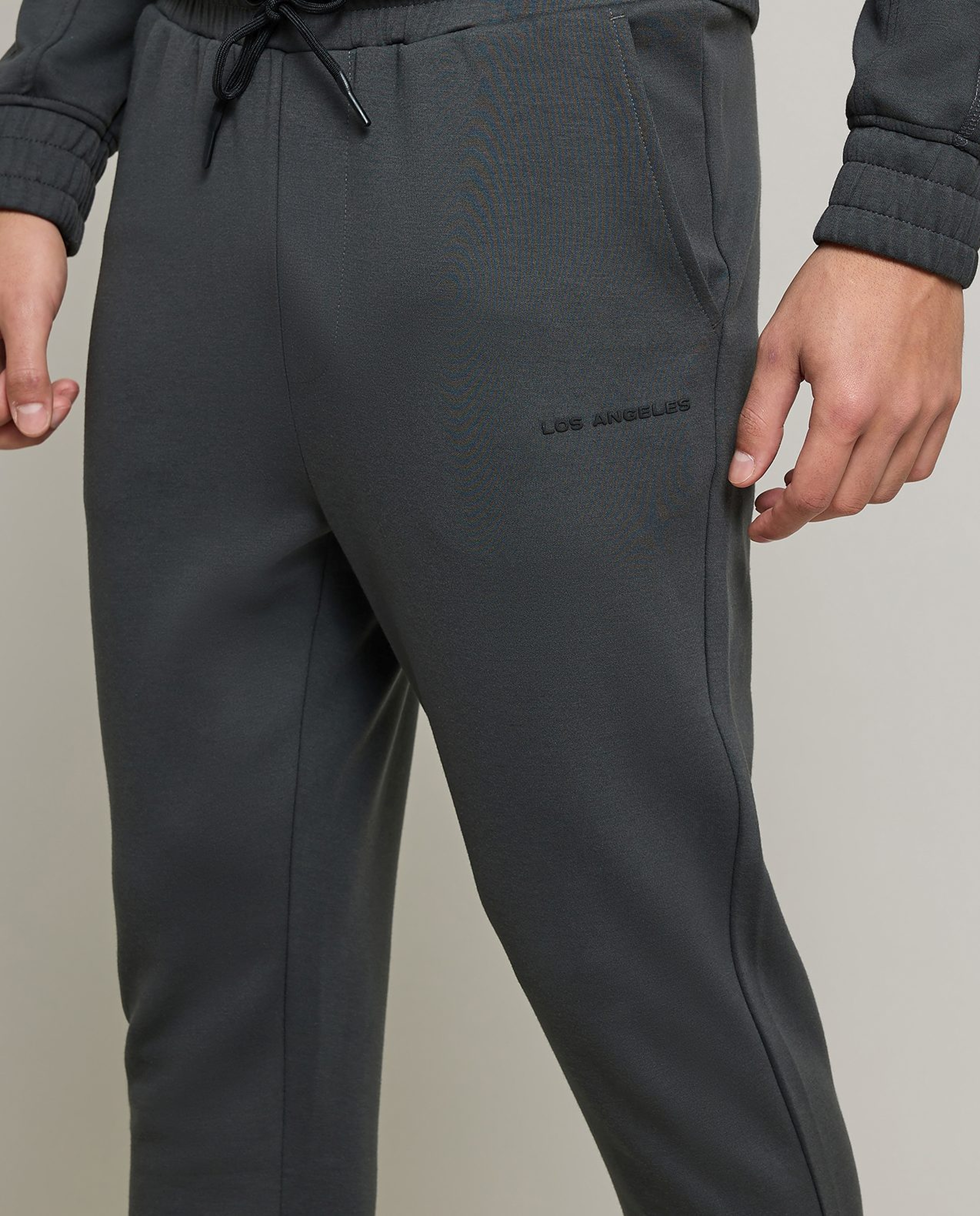Solid Joggers with Drawstring Waist