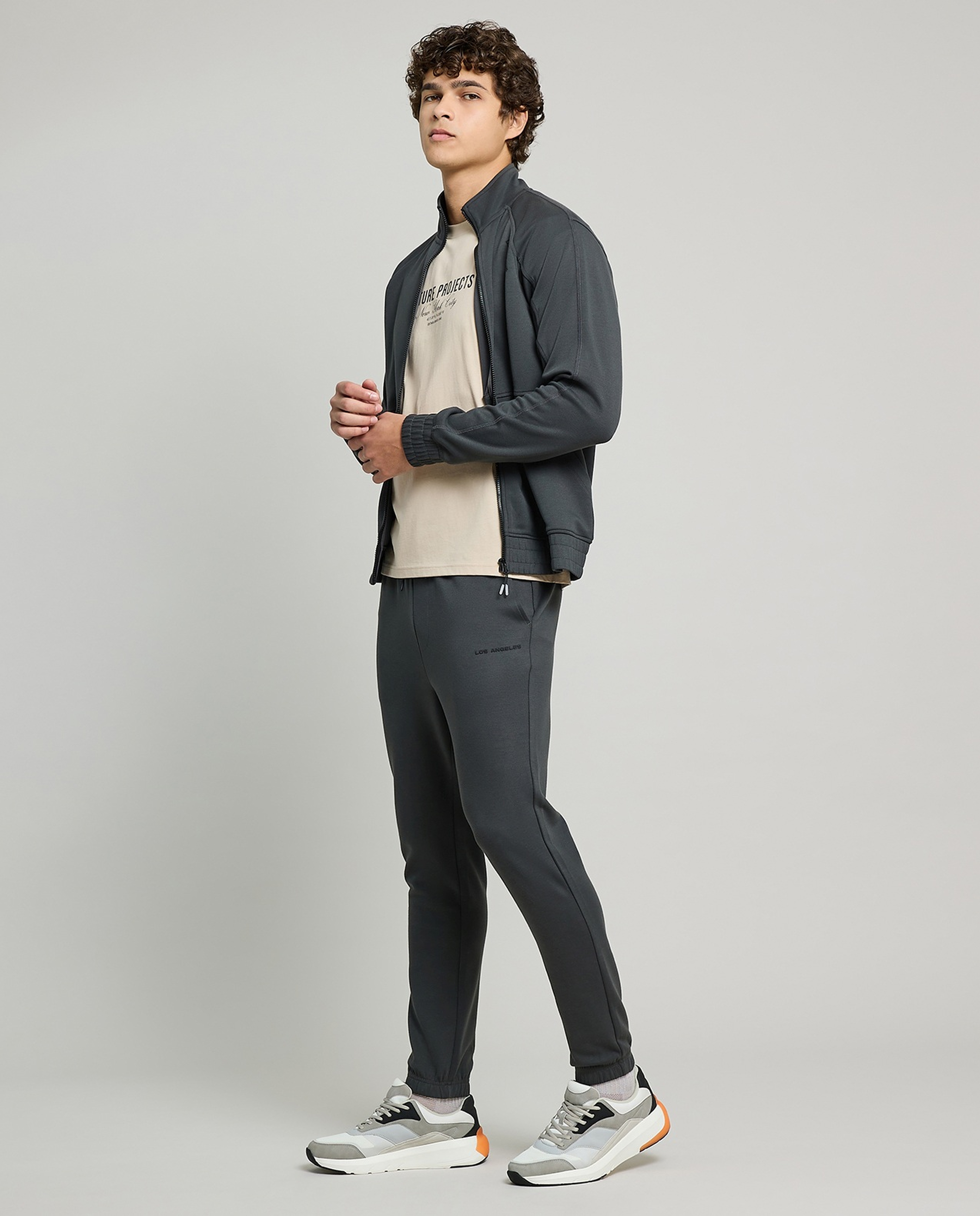 Solid Joggers with Drawstring Waist