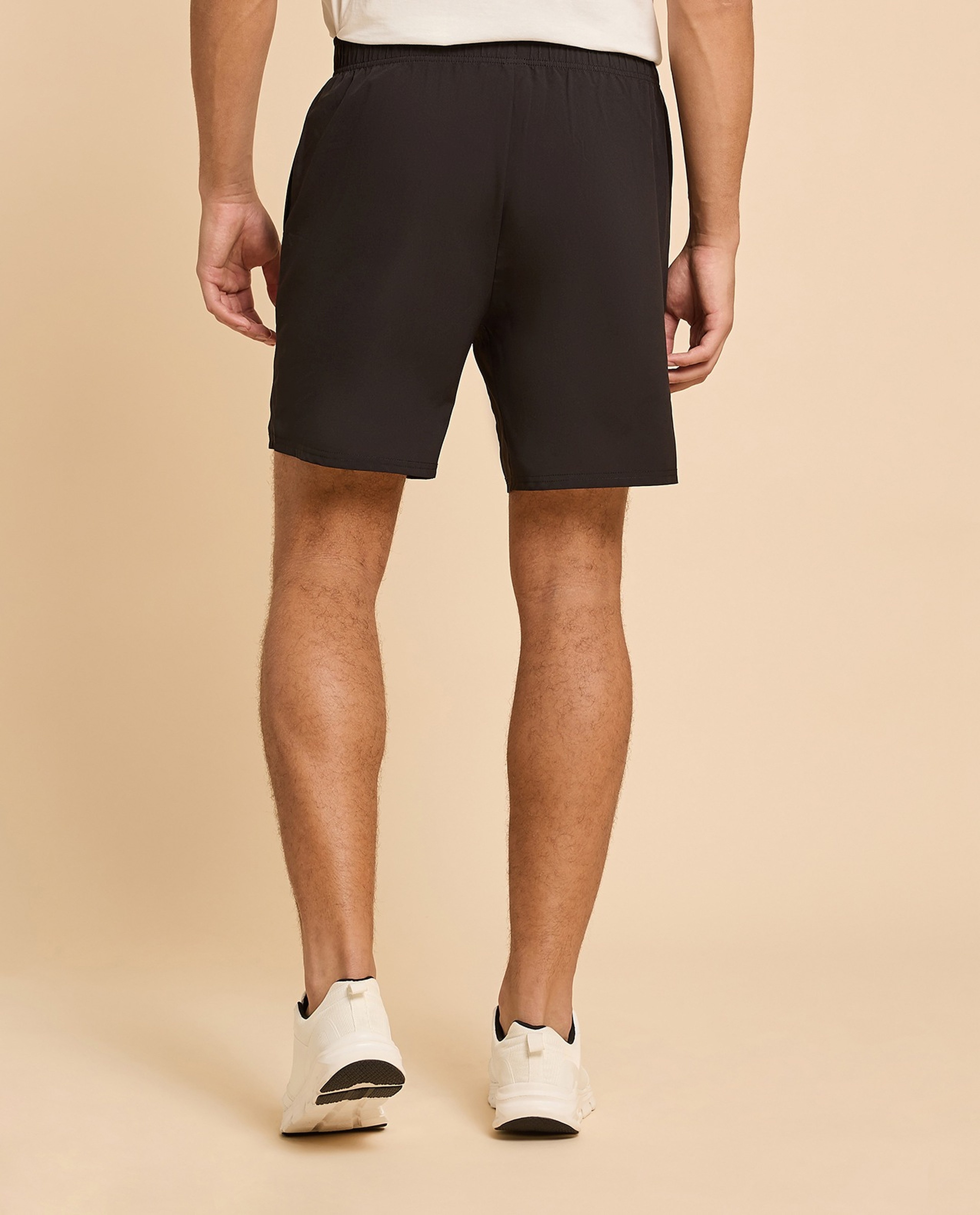 Logo Detail Active Shorts with Elastic Waist