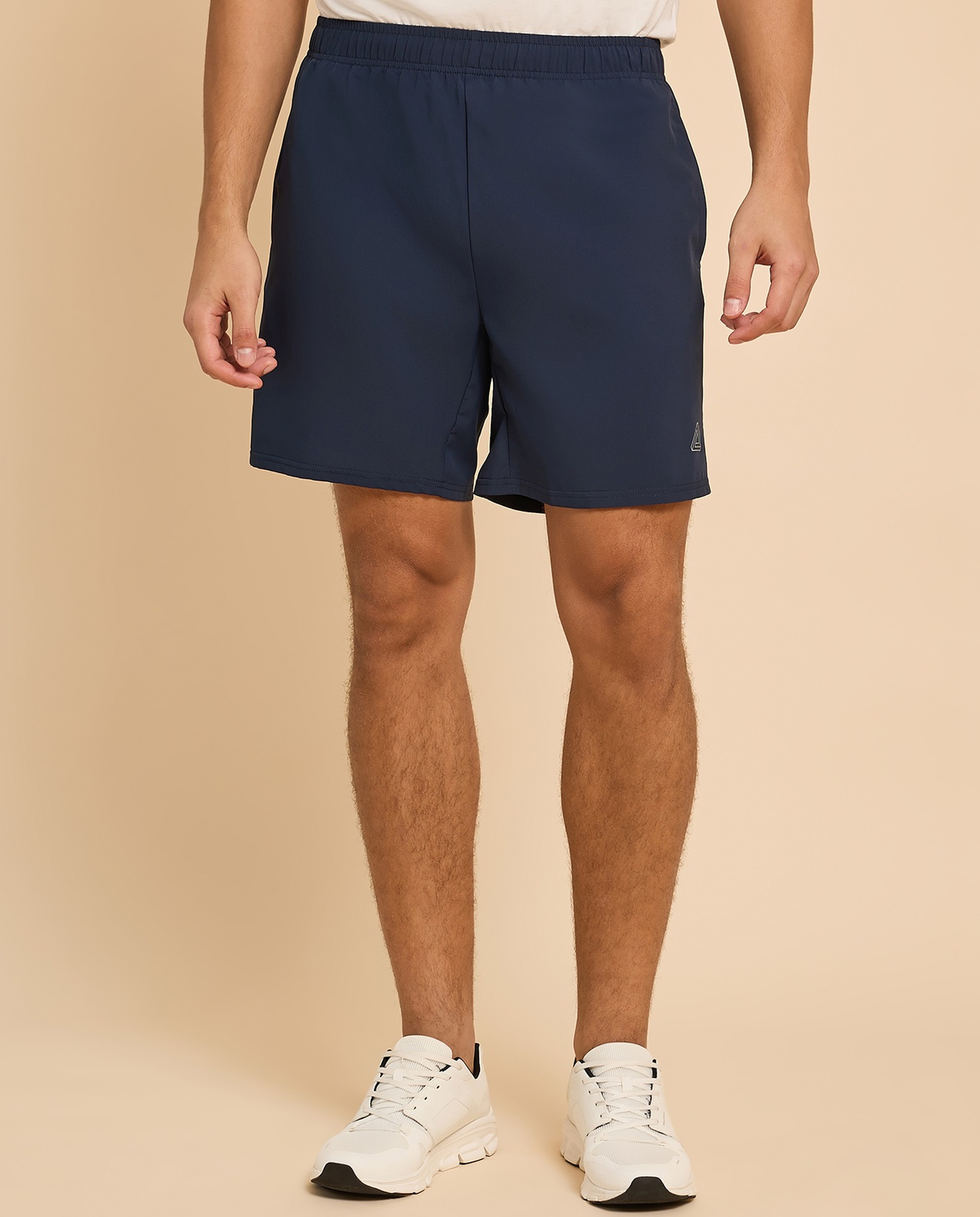 Logo Detail Active Shorts with Elastic Waist