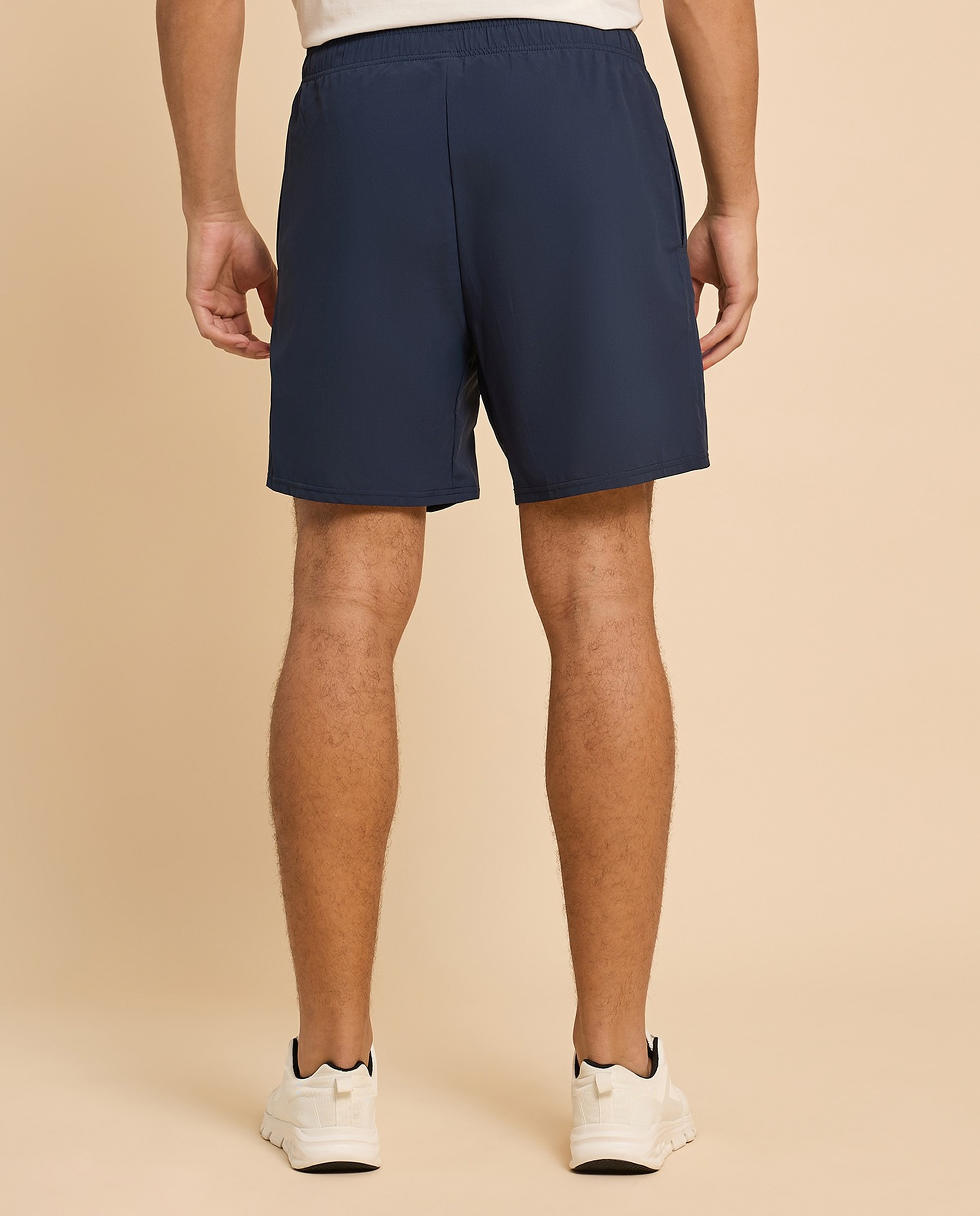 Logo Detail Active Shorts with Elastic Waist