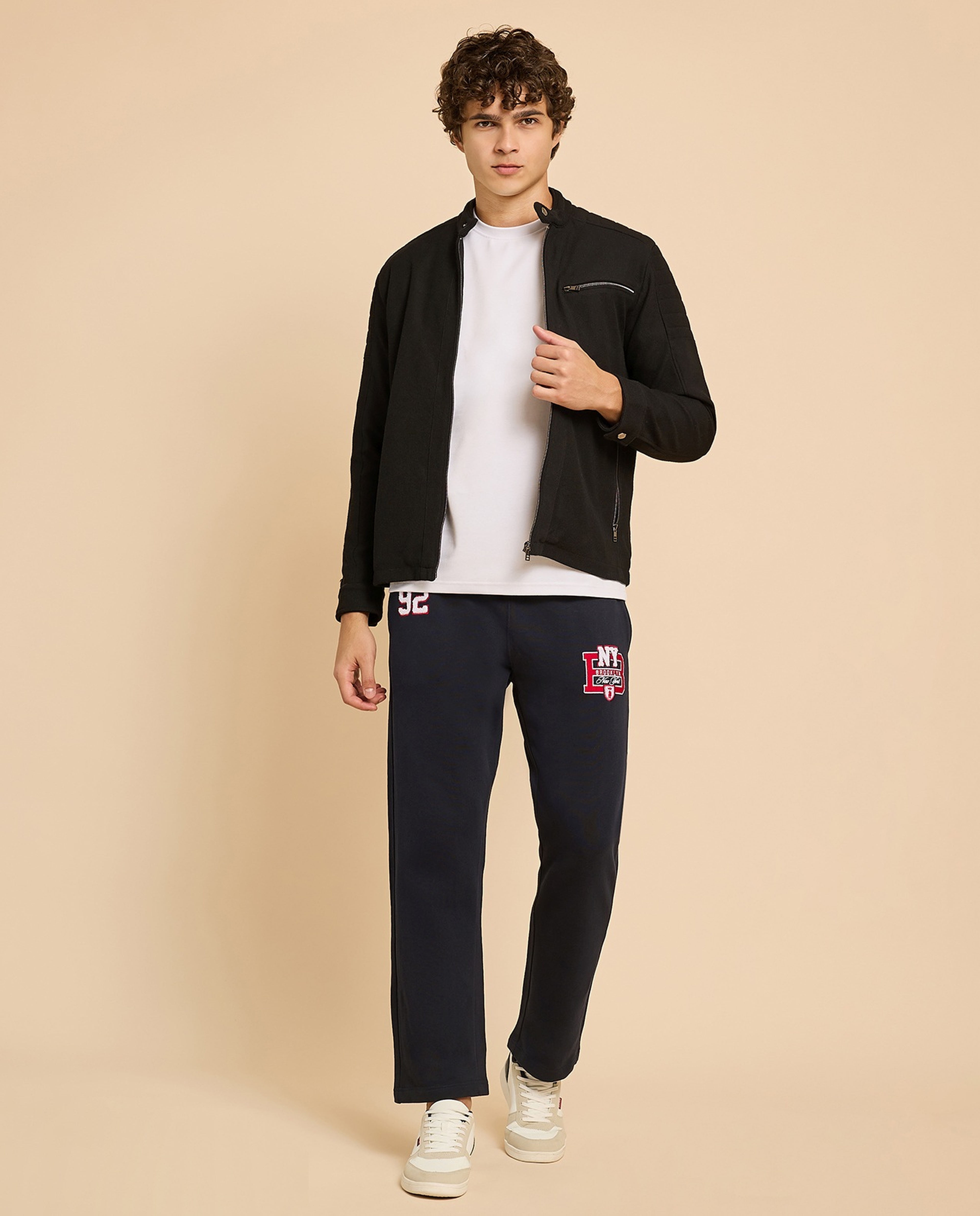 Textured Knit Jacket with Zipper Closure