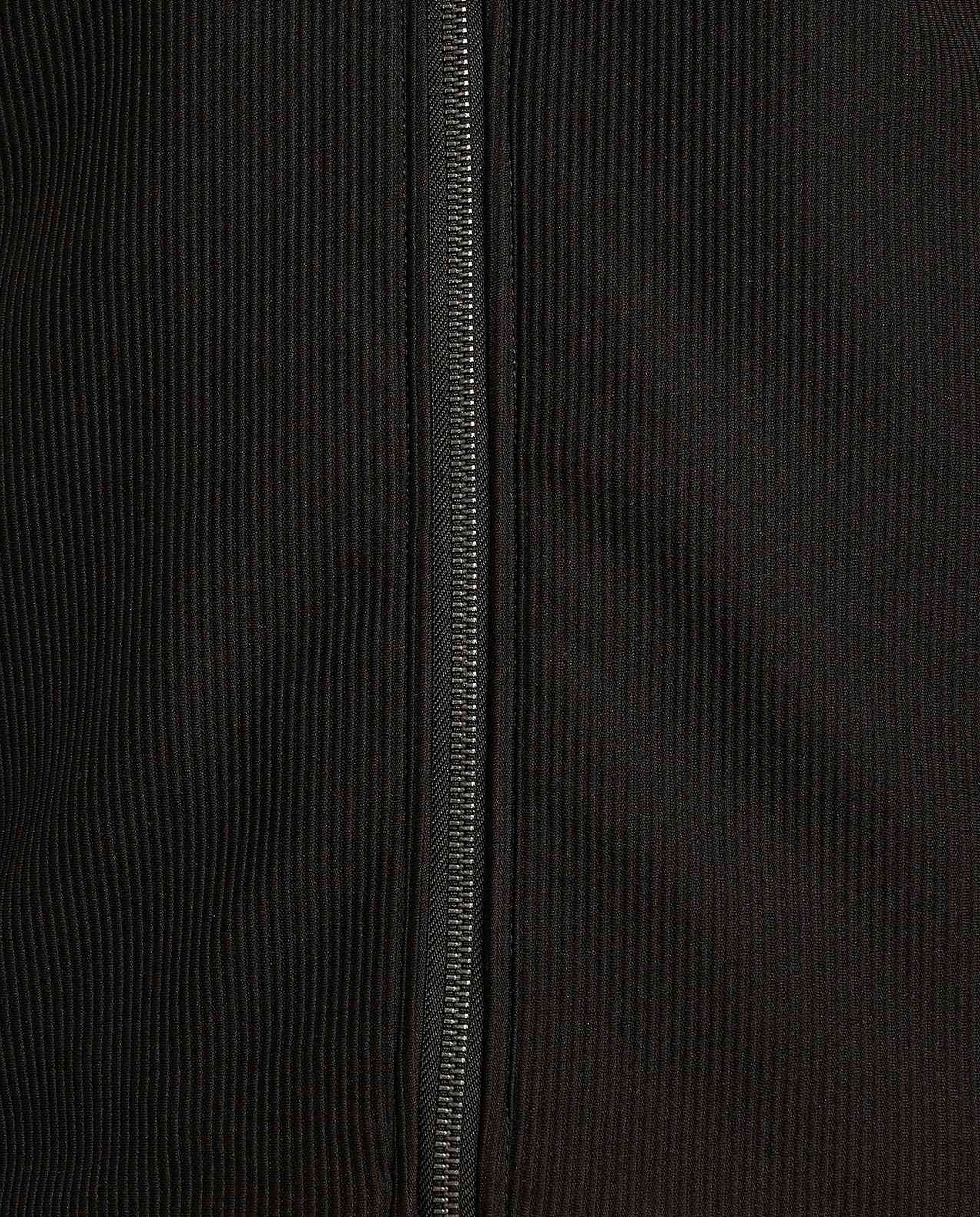 Solid Jacket with Zipper Closure