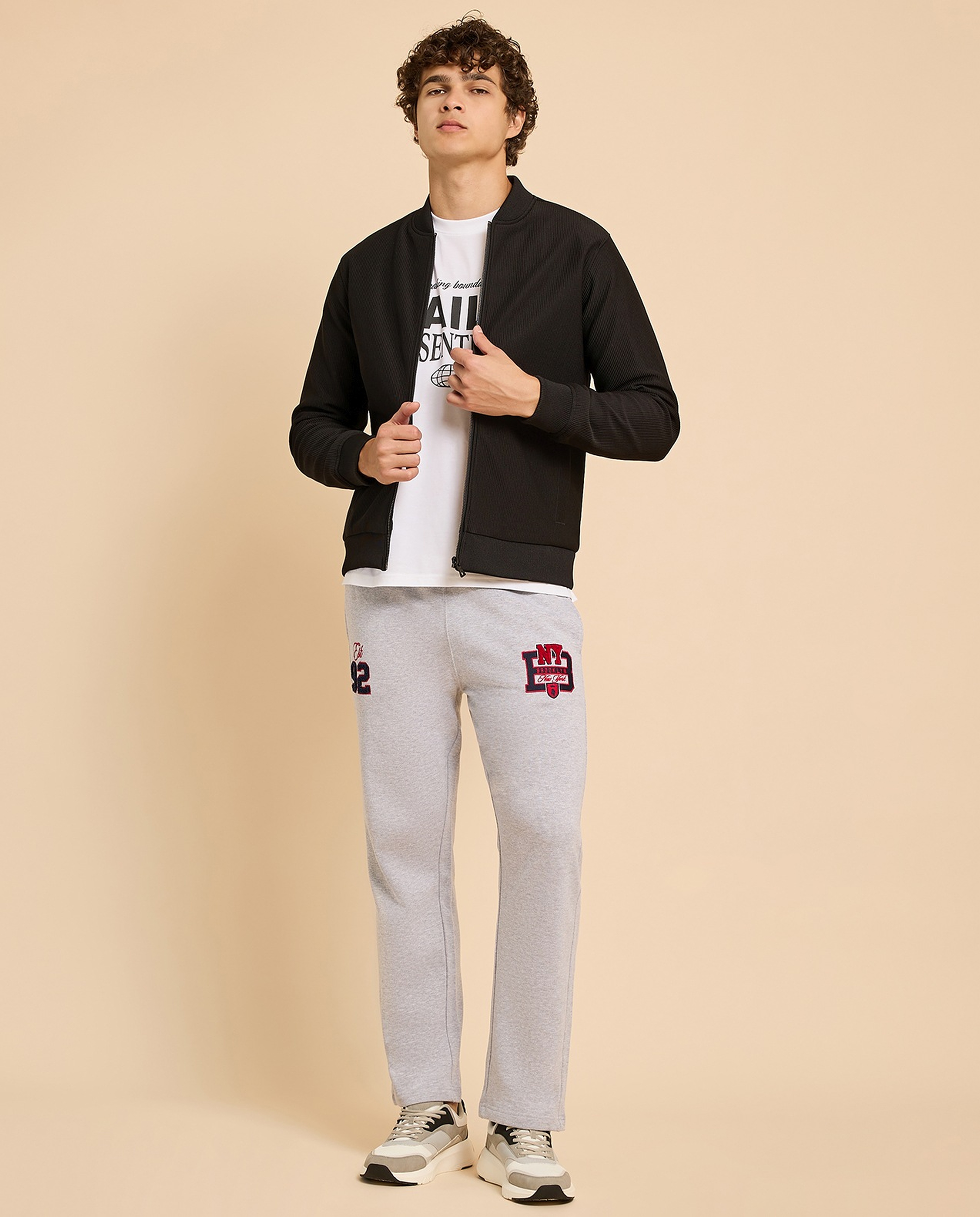 Solid Jacket with Zipper Closure