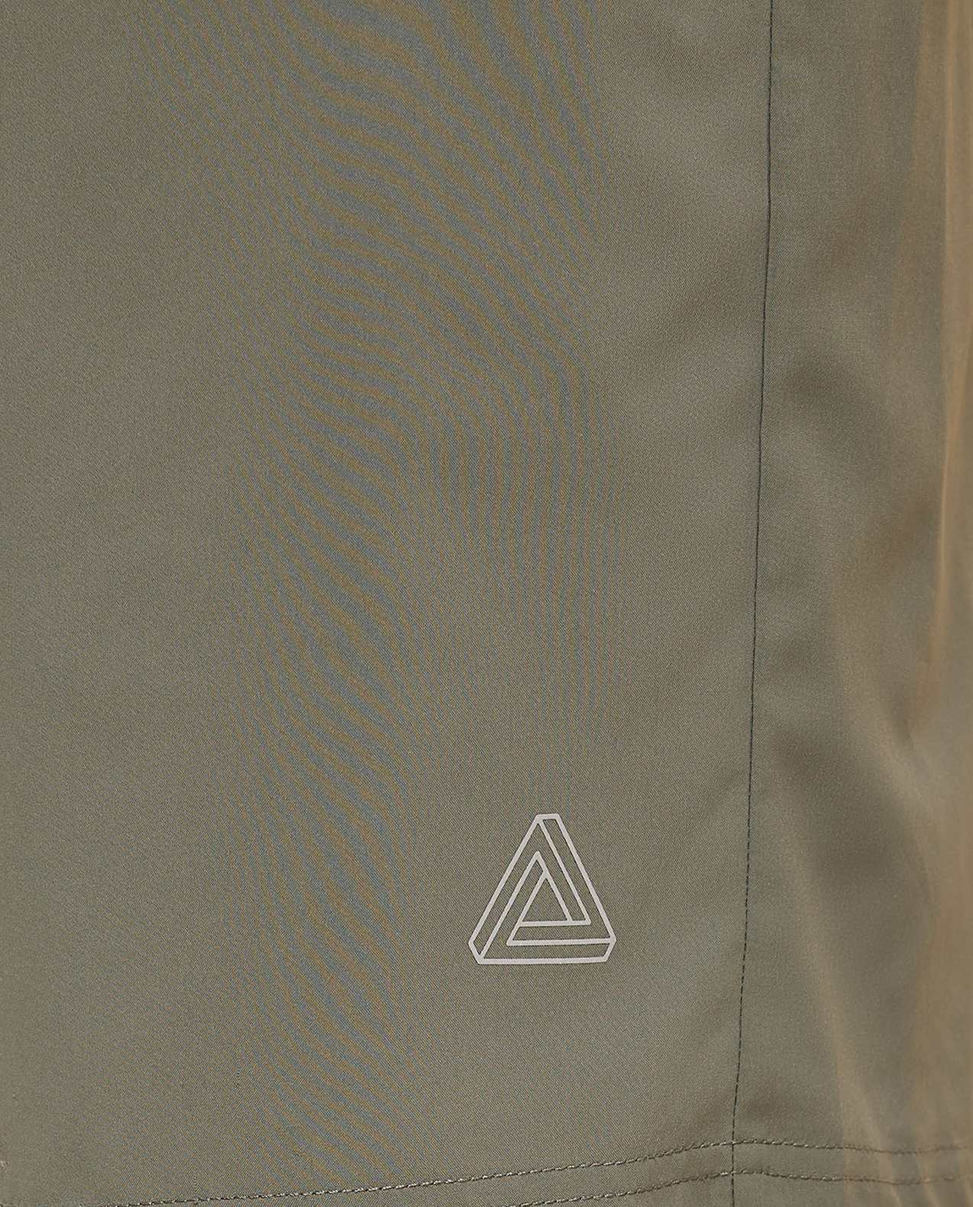 Logo Detail Active Shorts with Elastic Waist