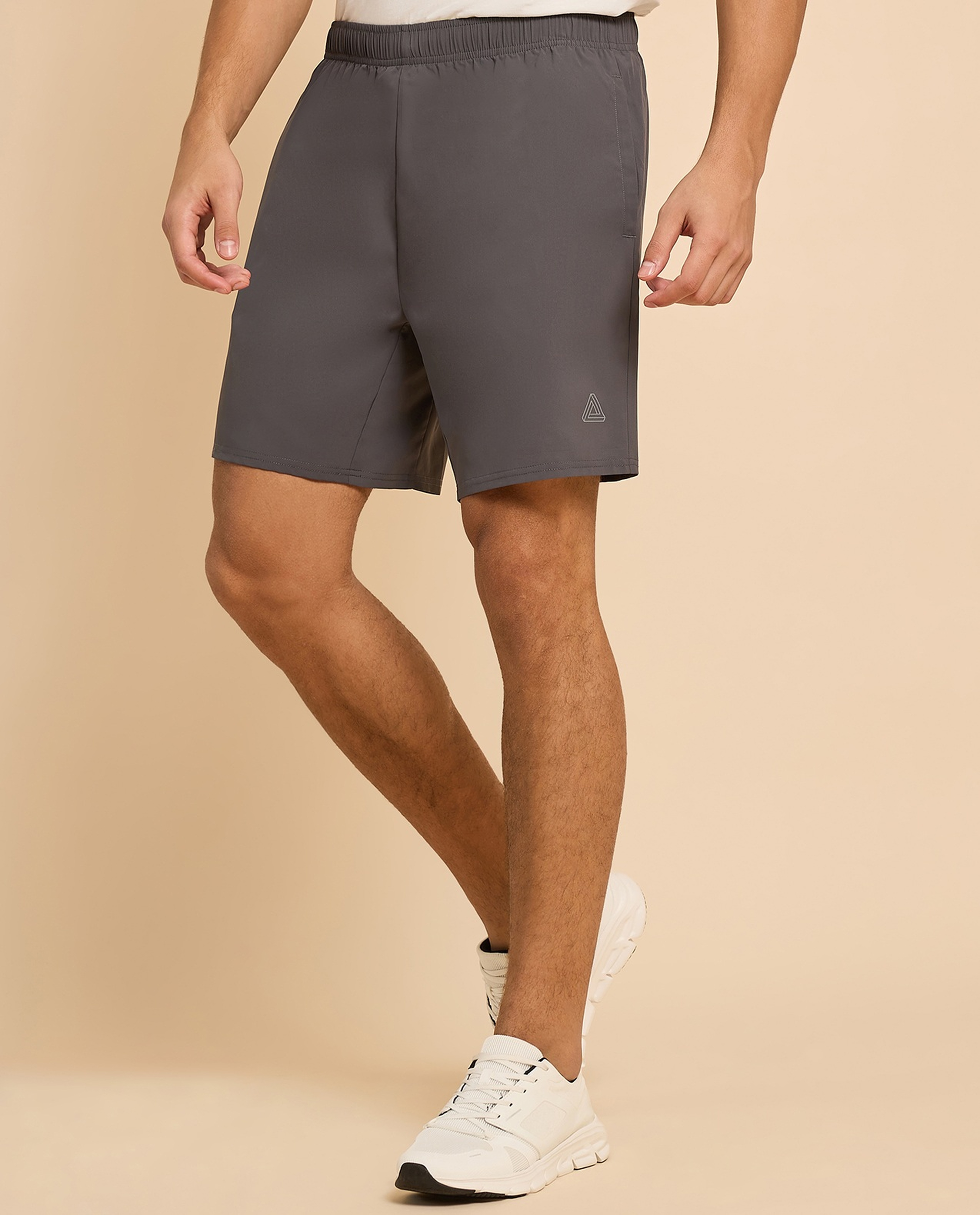 Logo Detail Active Shorts with Elastic Waist