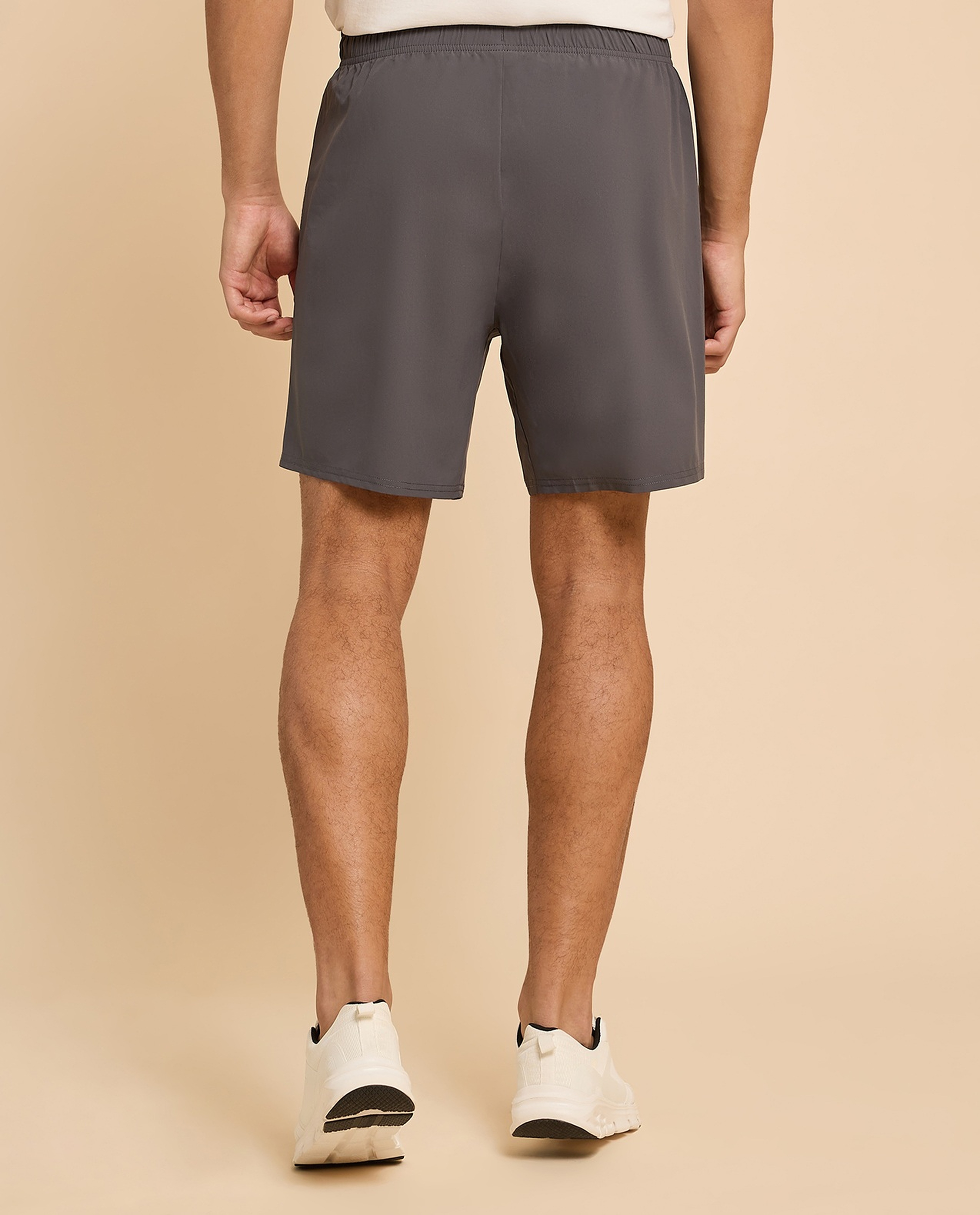 Logo Detail Active Shorts with Elastic Waist