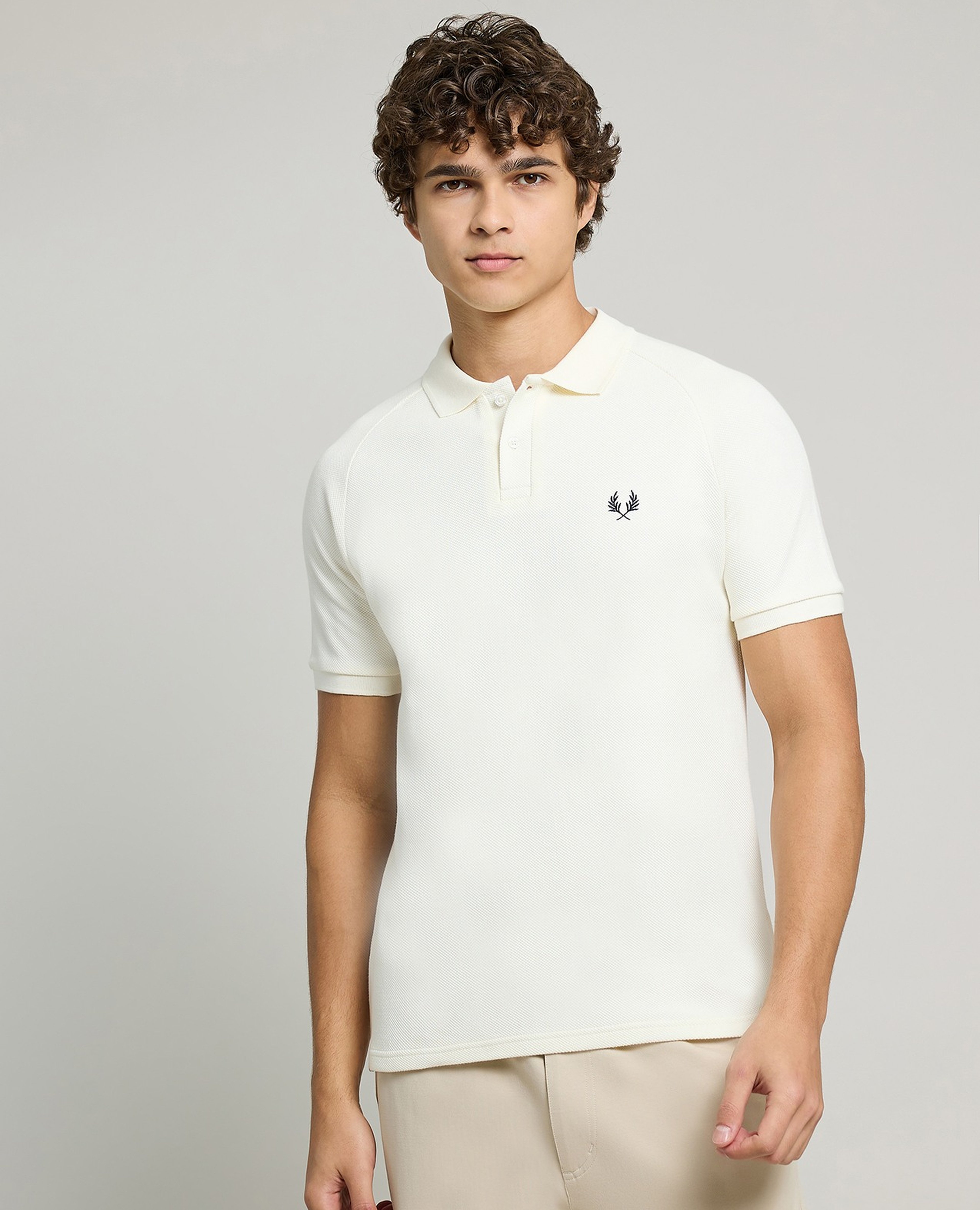 Logo Detail Polo T-Shirt with Short Sleeves