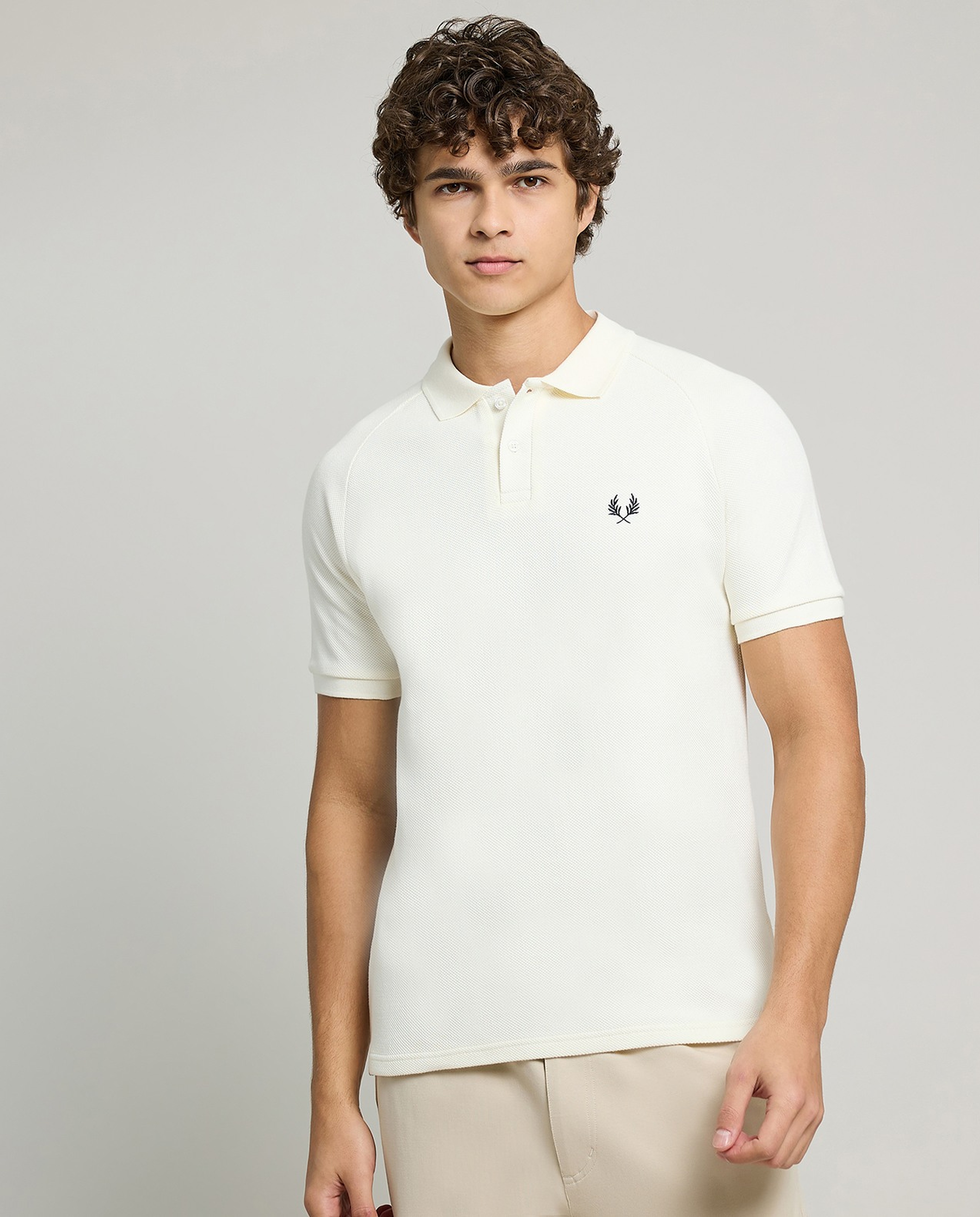 Logo Detail Polo T-Shirt with Short Sleeves