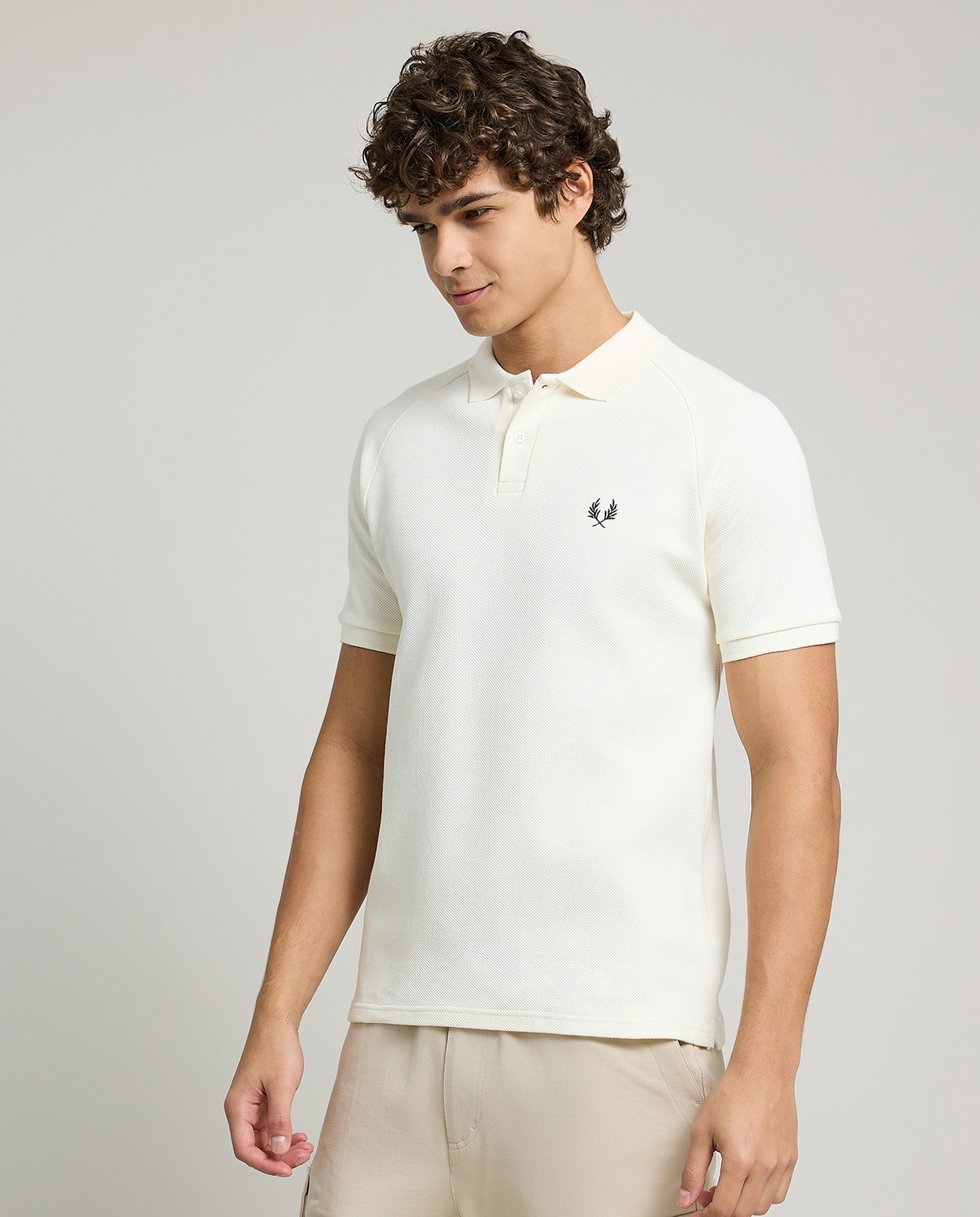 Logo Detail Polo T-Shirt with Short Sleeves