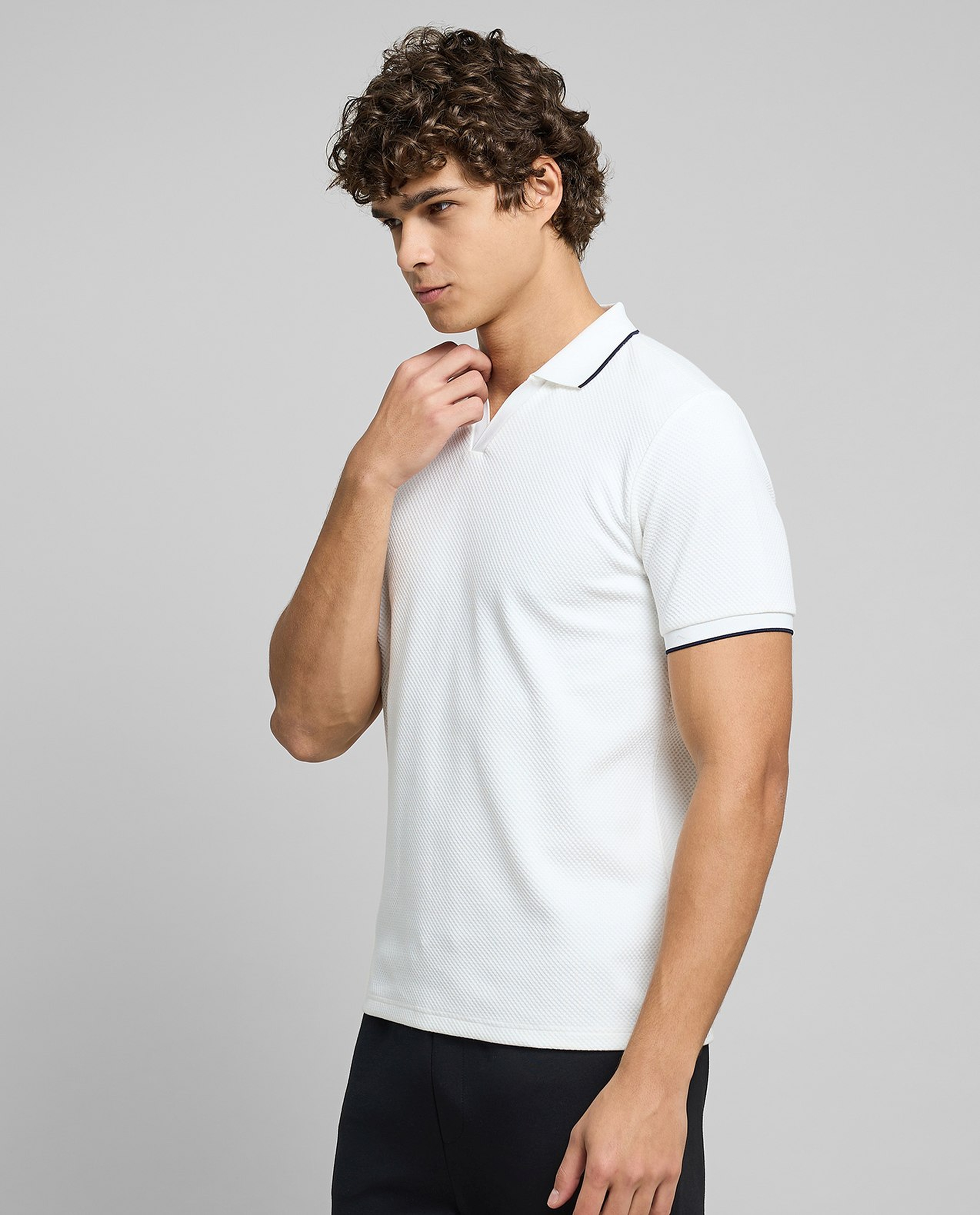 Embroidered Polo T-Shirt with Short Sleeves