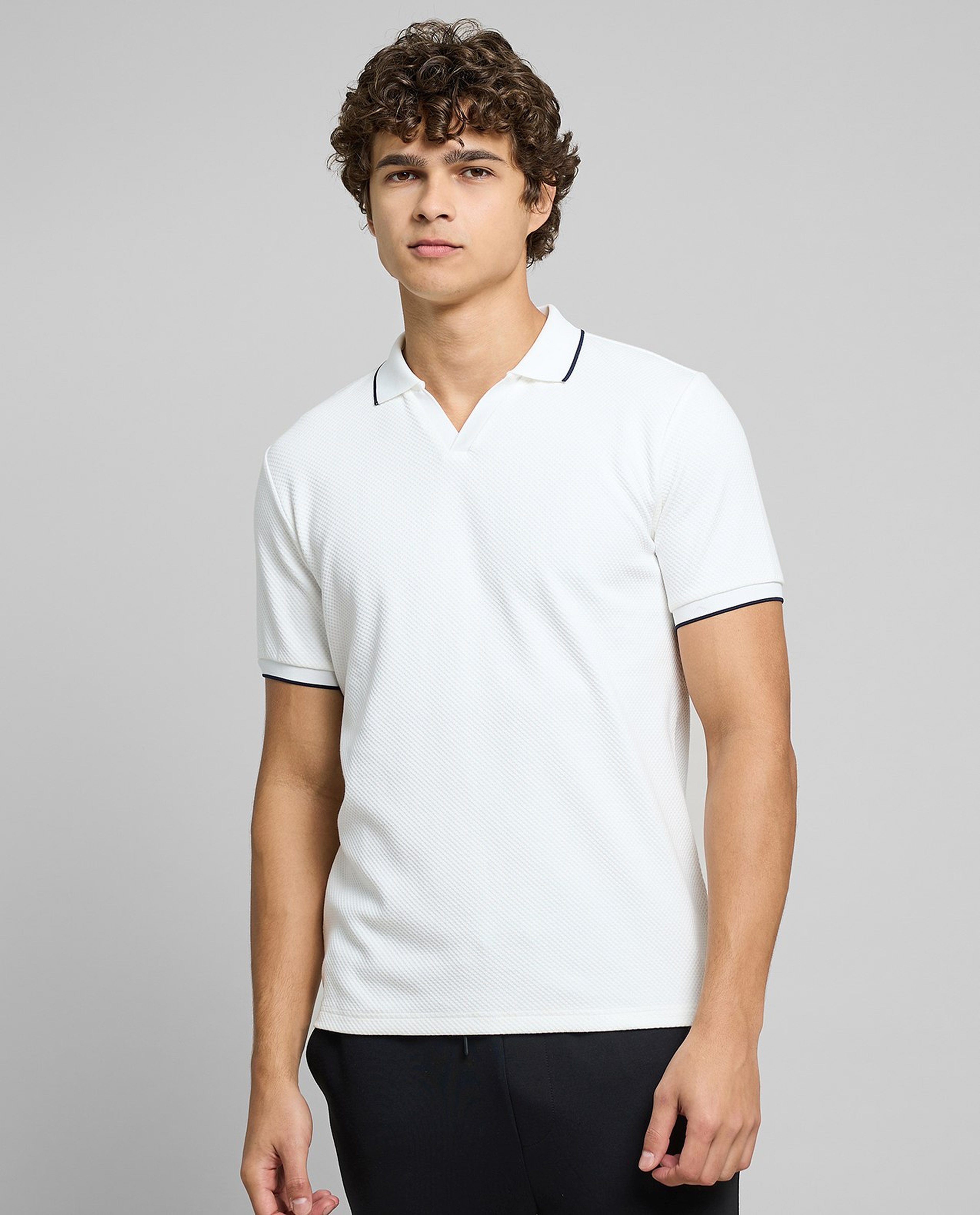 Embroidered Polo T-Shirt with Short Sleeves