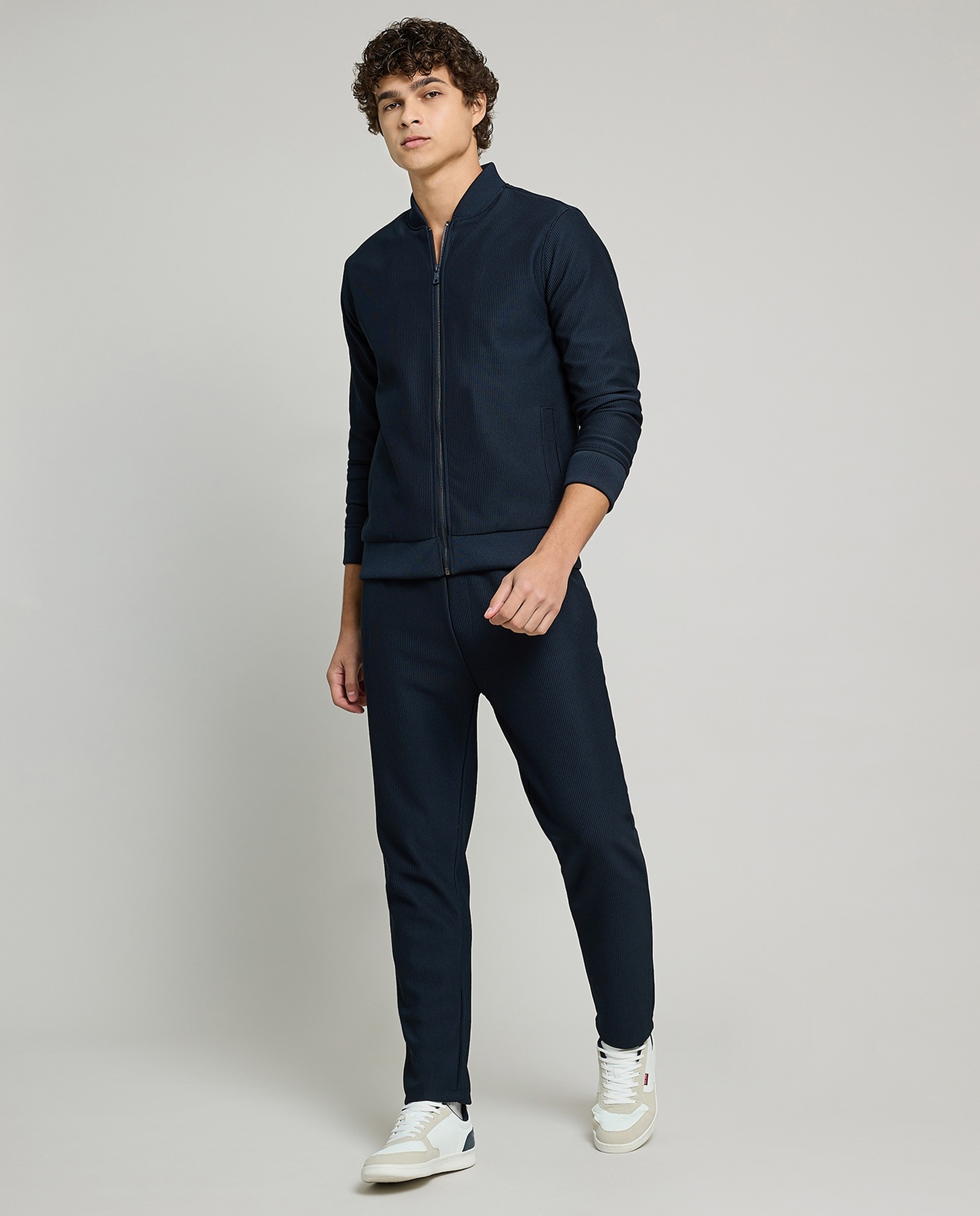 Ribbed Knit Pants with Drawstring Waist