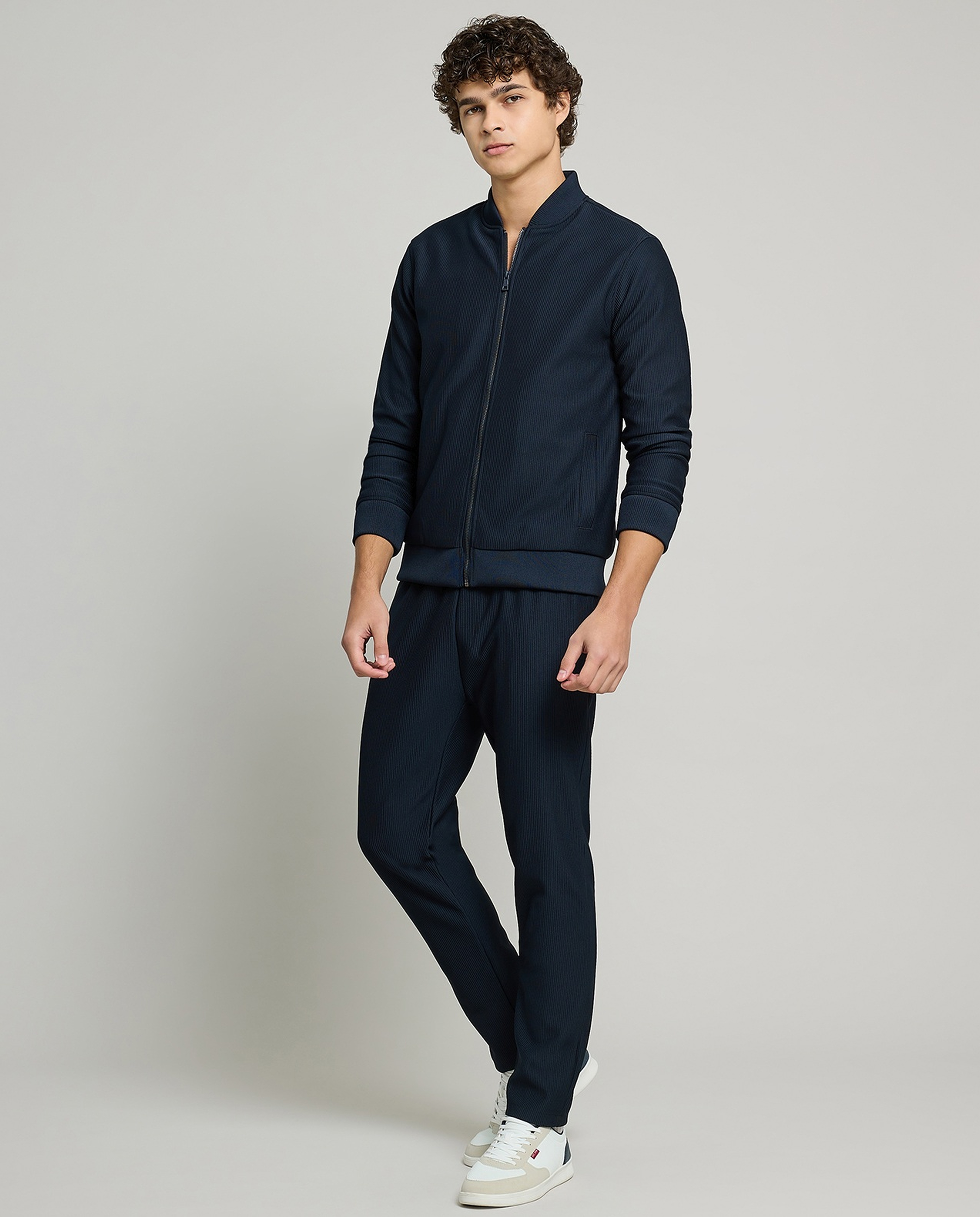 Ribbed Knit Pants with Drawstring Waist