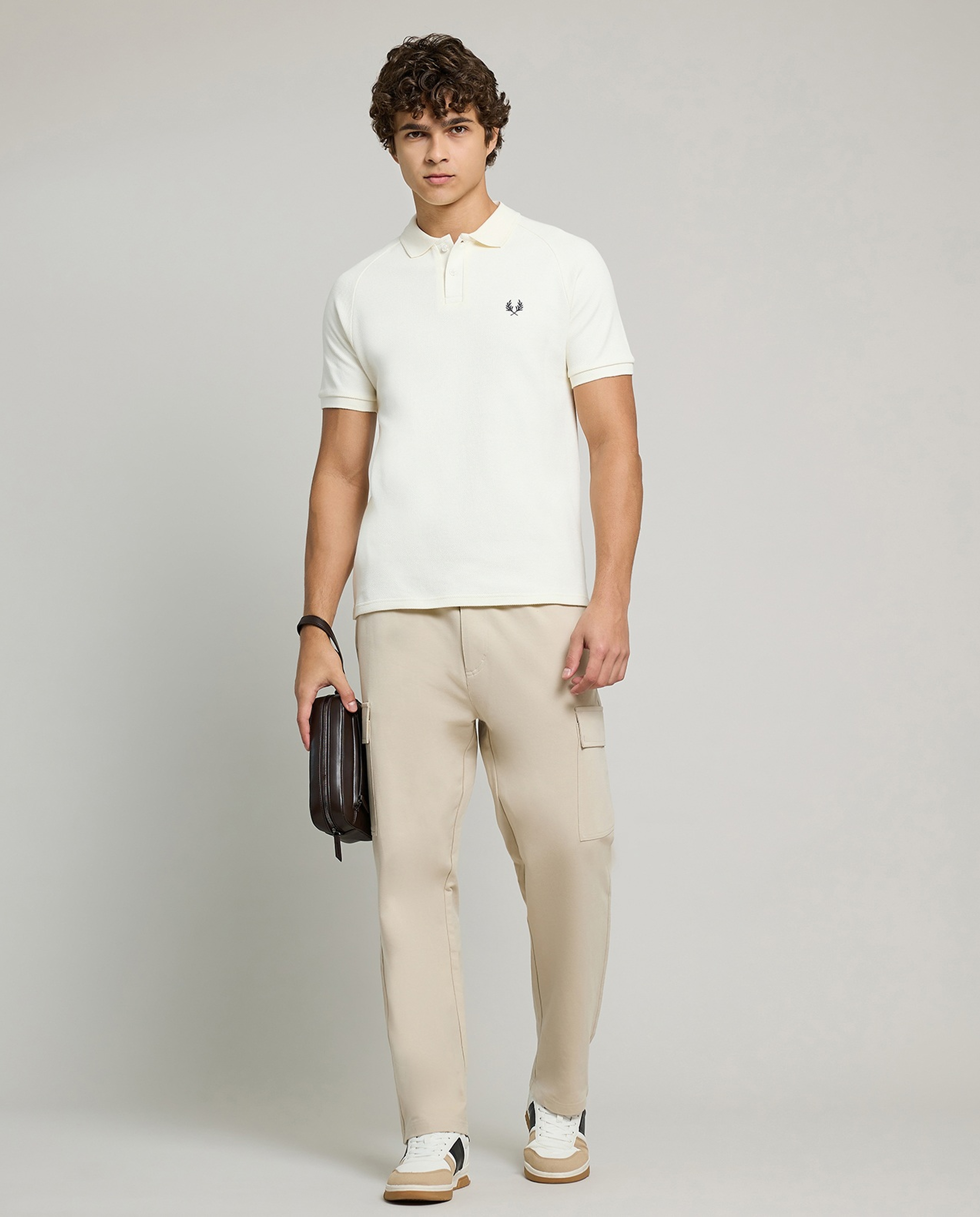 Logo Detail Polo T-Shirt with Short Sleeves