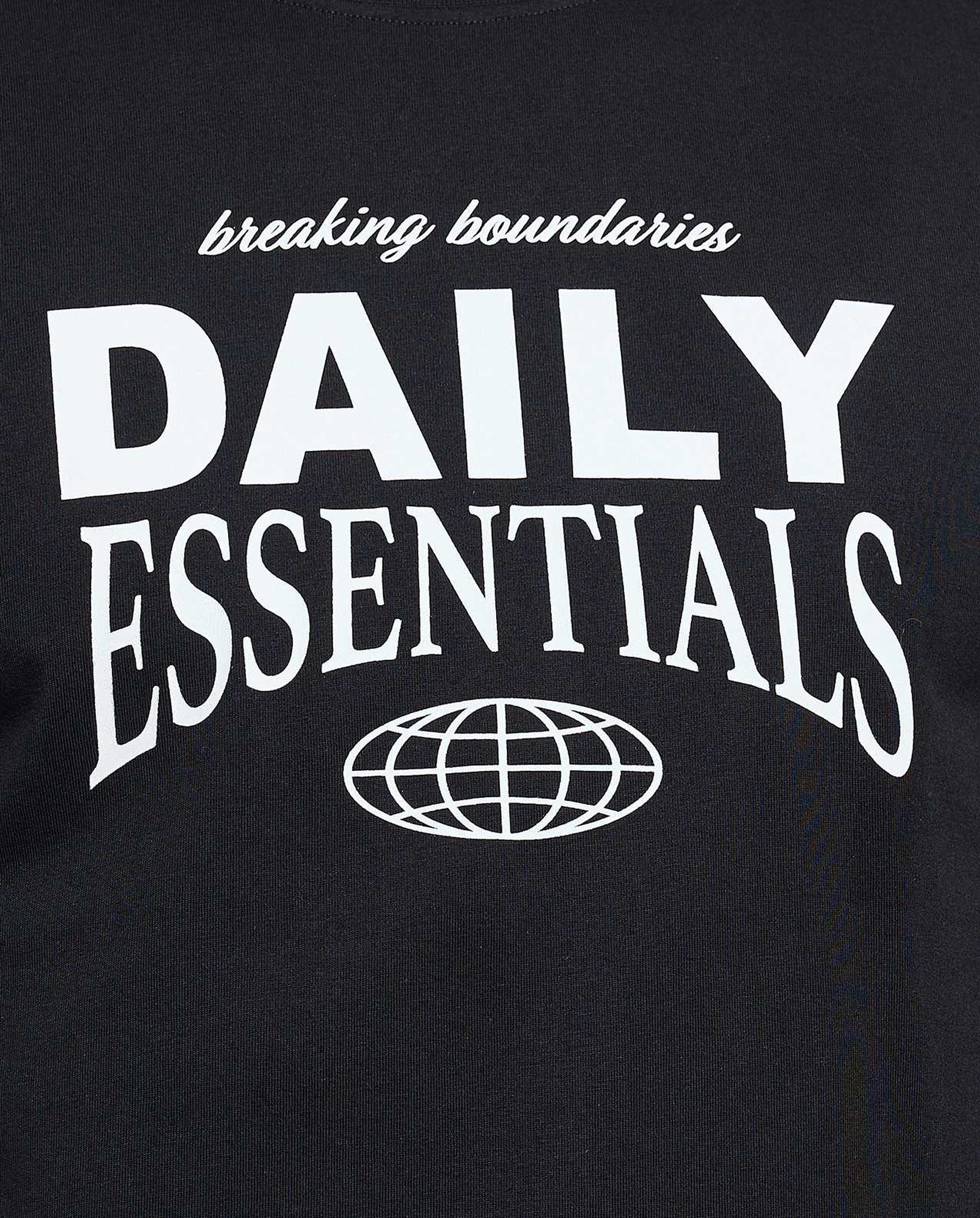 Typography Print T-Shirt with Crew Neck and Short Sleeves