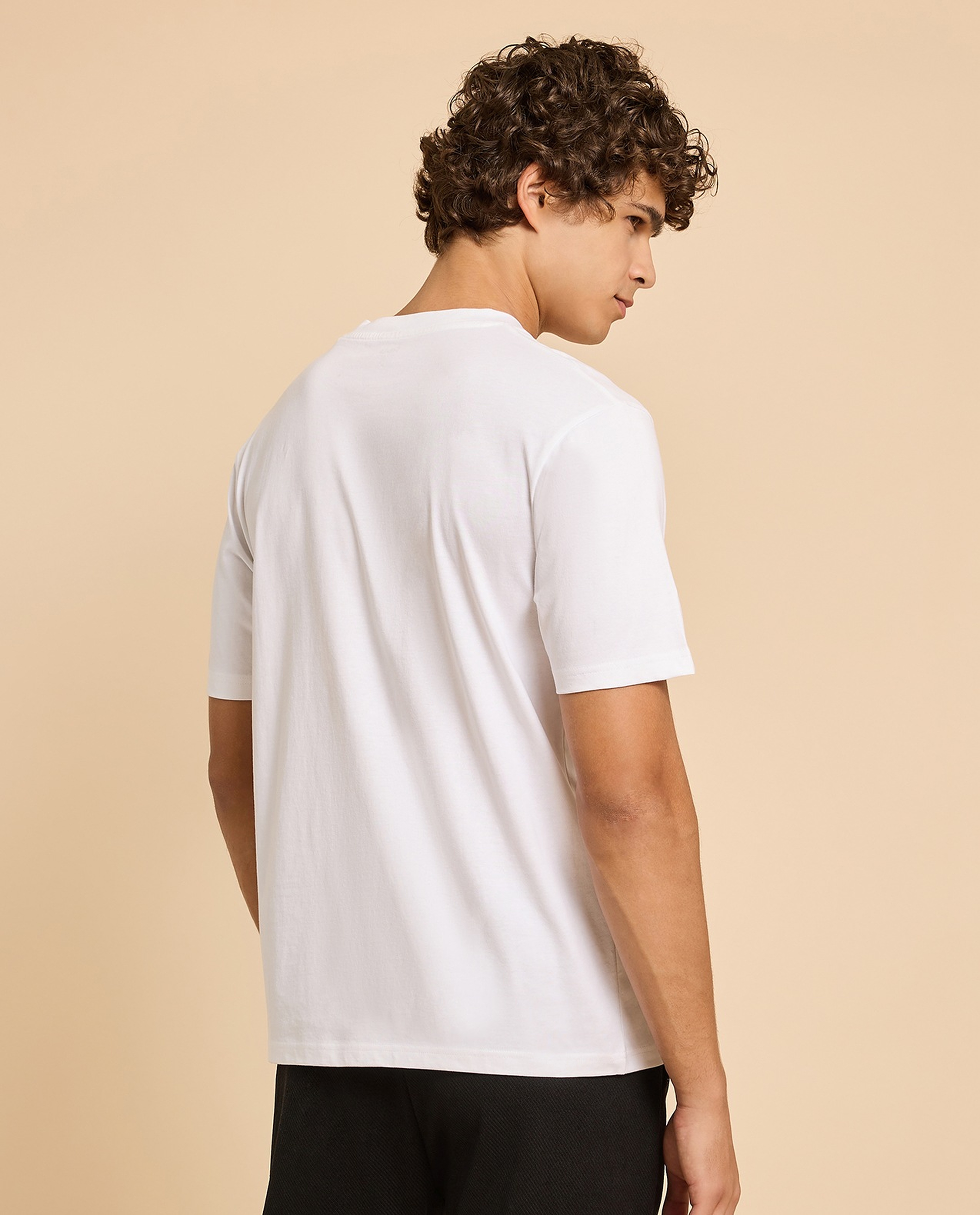 Printed T-Shirt with Crew Neck and Short Sleeves