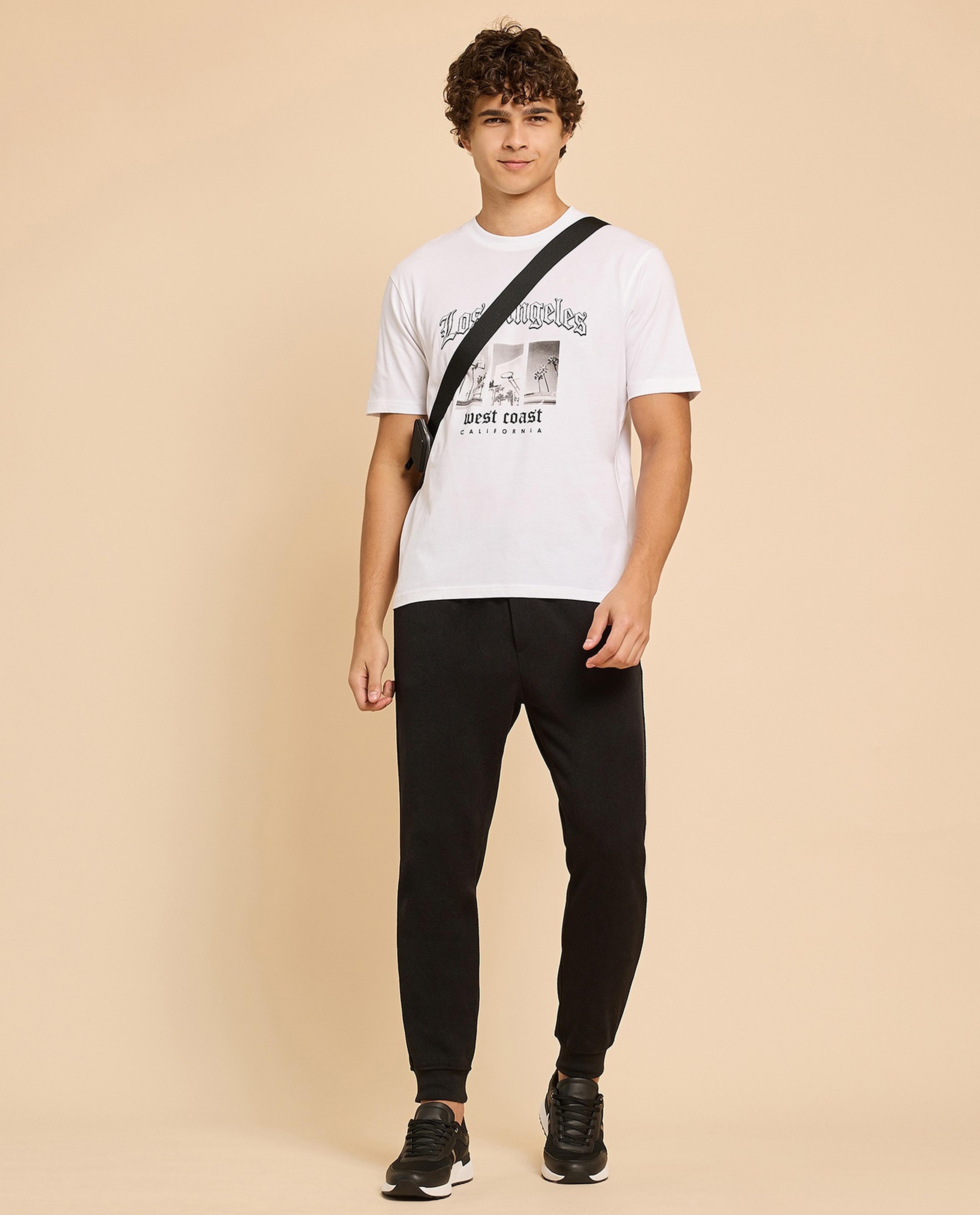 Printed T-Shirt with Crew Neck and Short Sleeves
