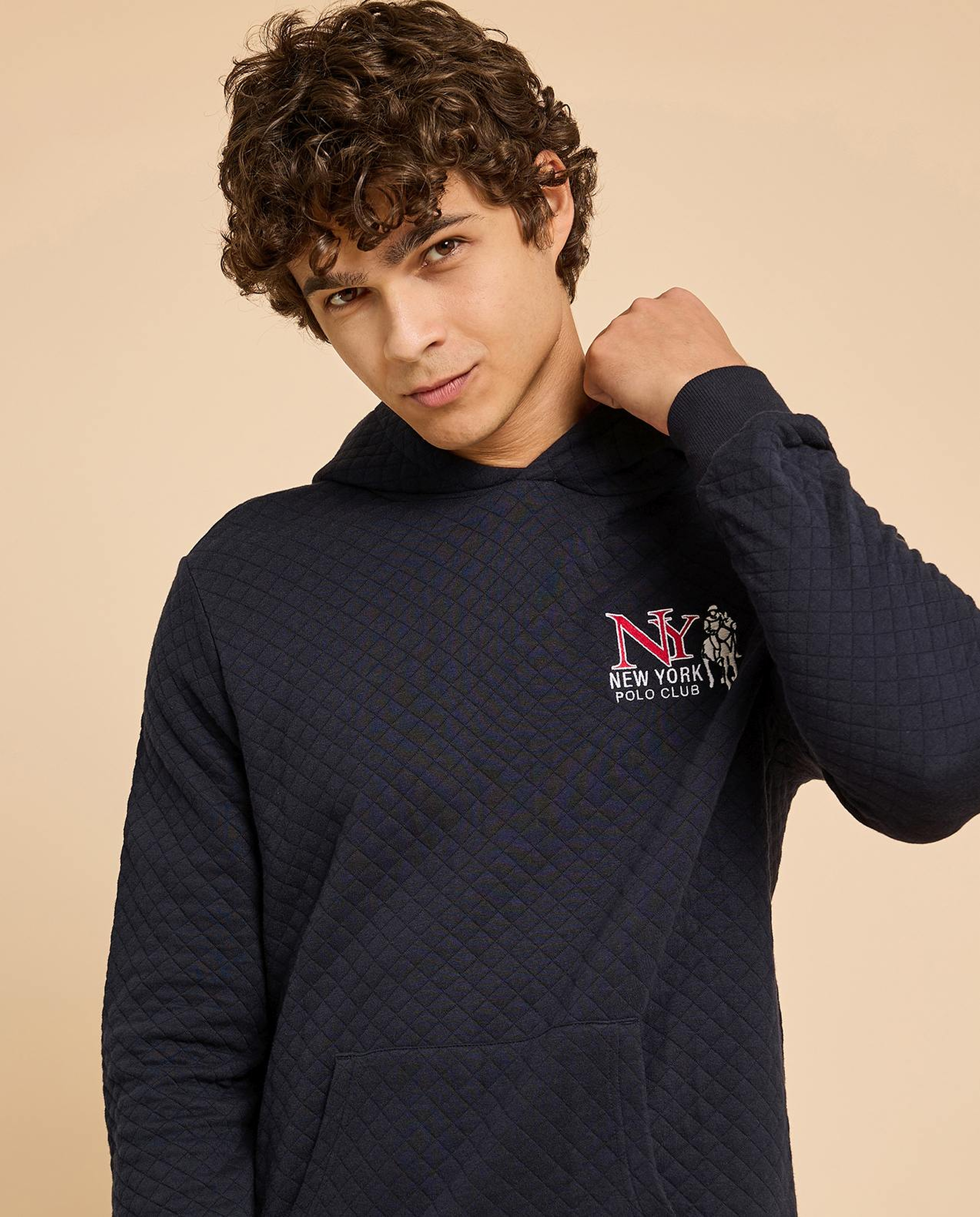 Quilted Hoodie with Long Sleeves