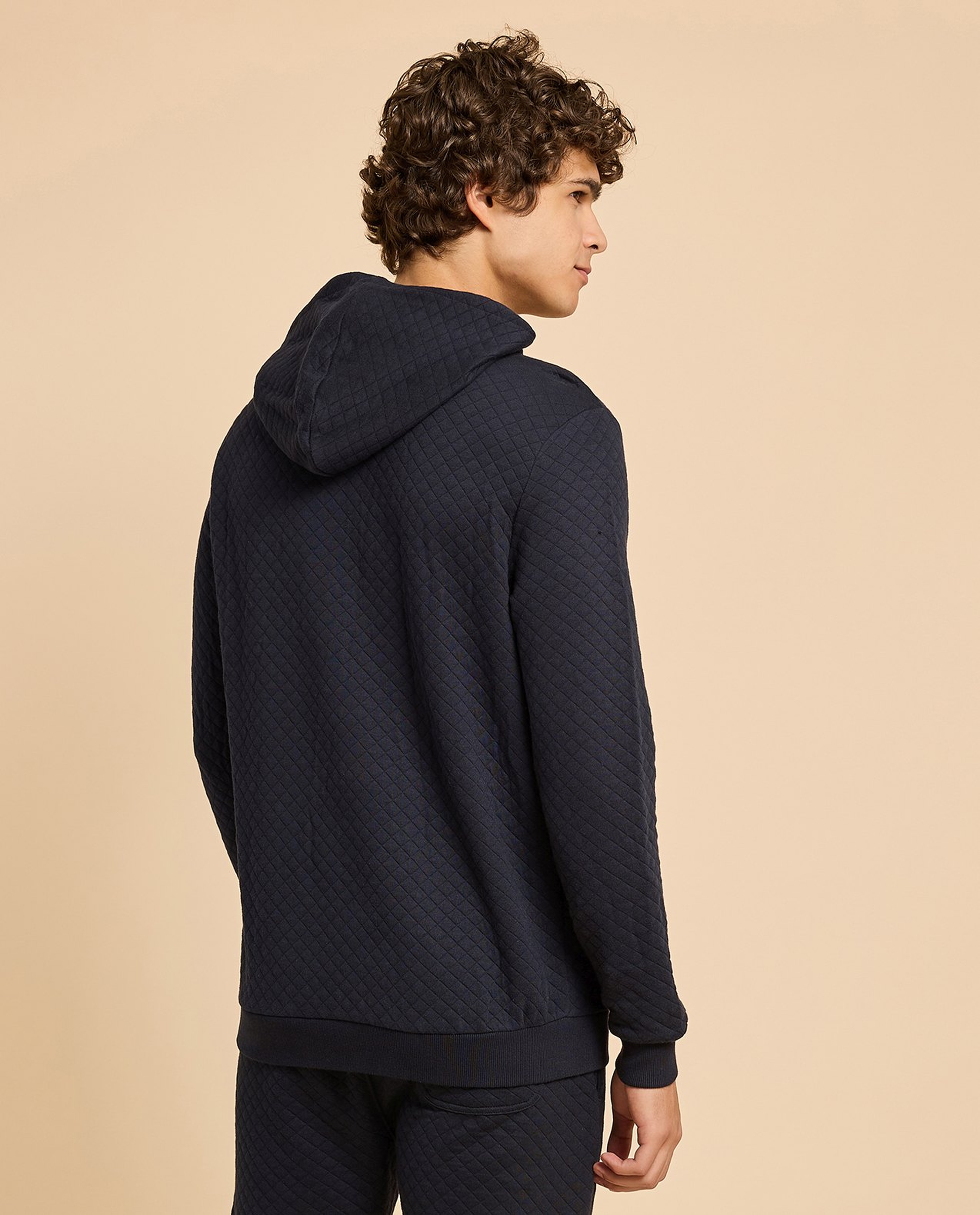 Quilted Hoodie with Long Sleeves