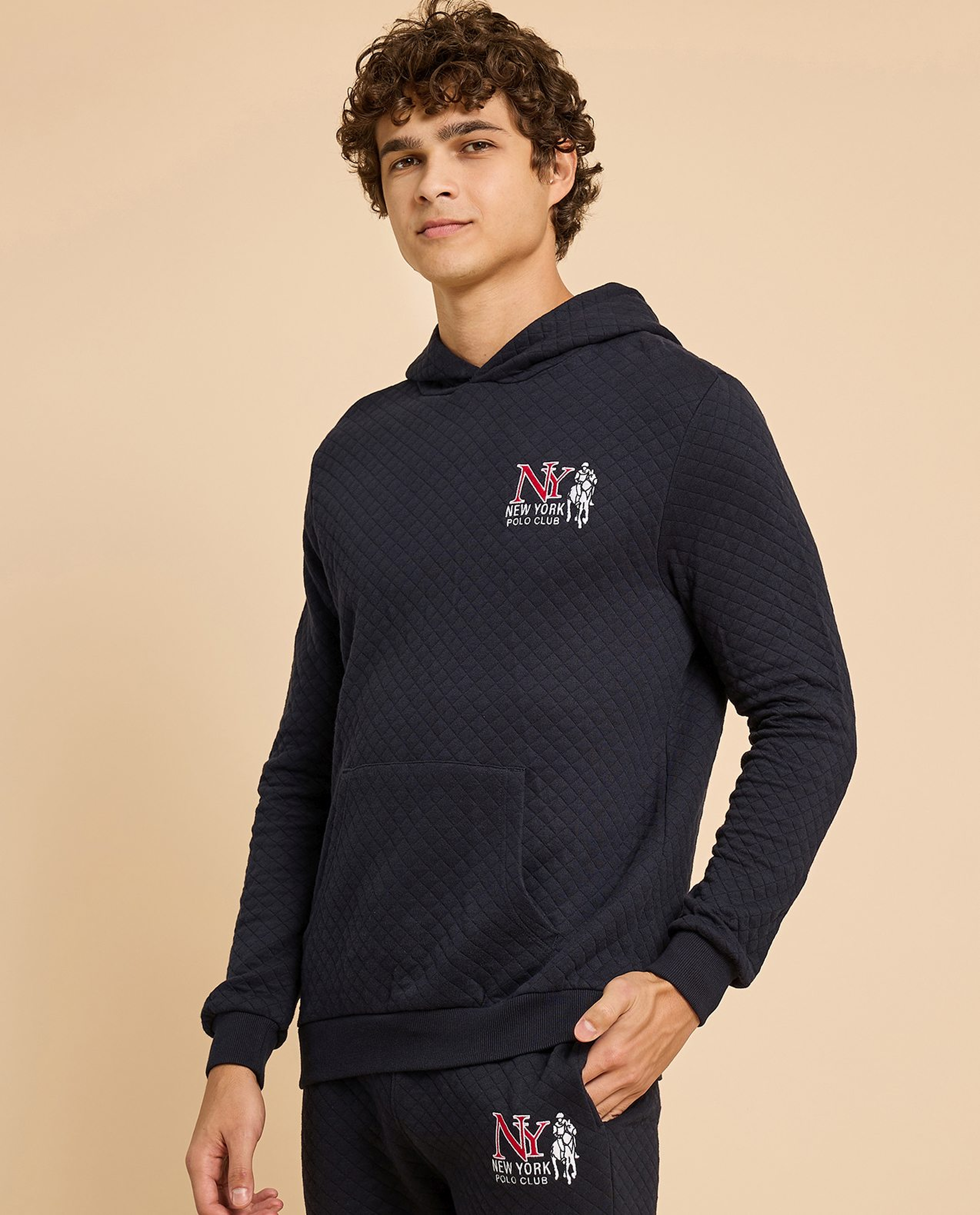 Quilted Hoodie with Long Sleeves