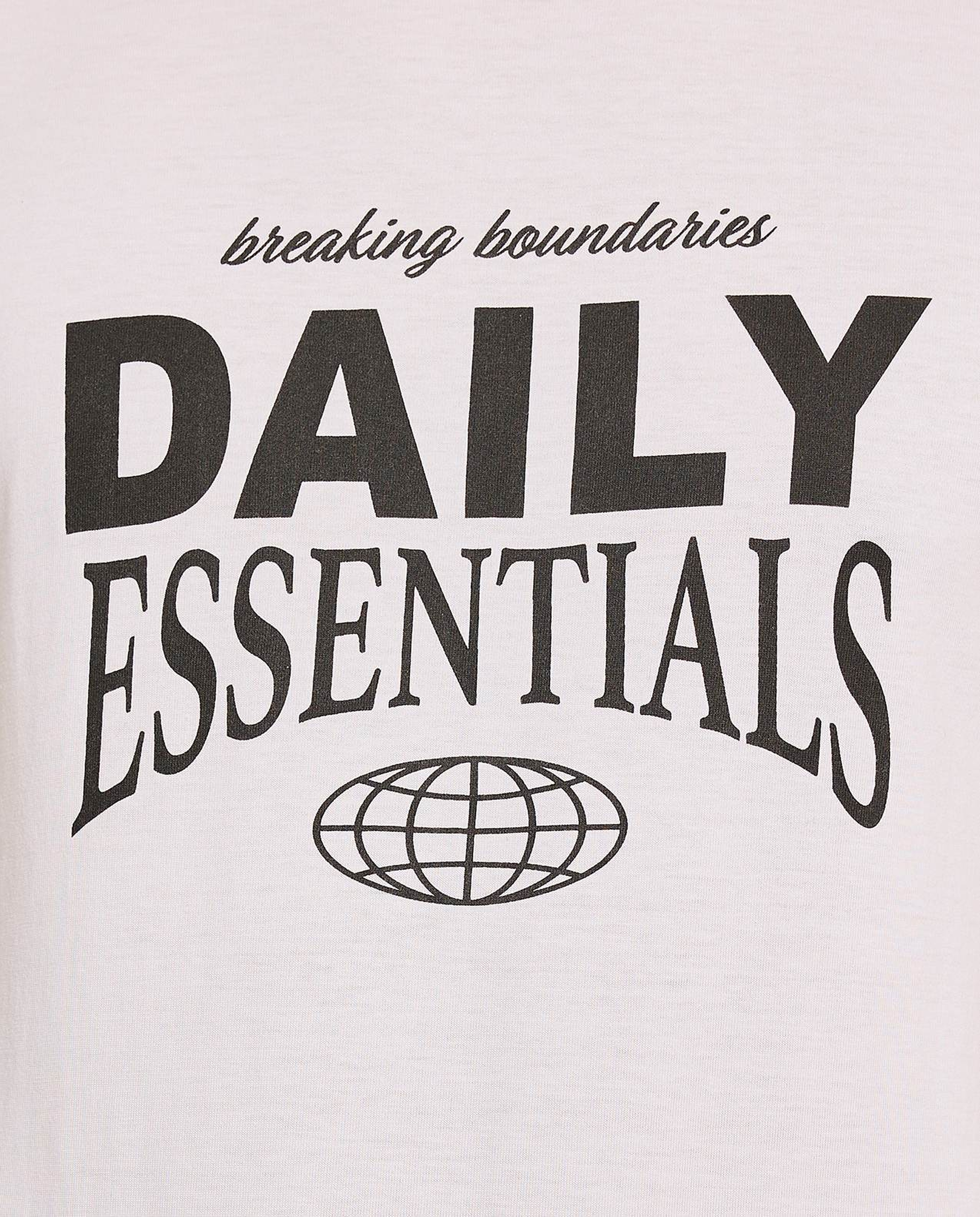 Typography Print T-Shirt with Crew Neck and Short Sleeves